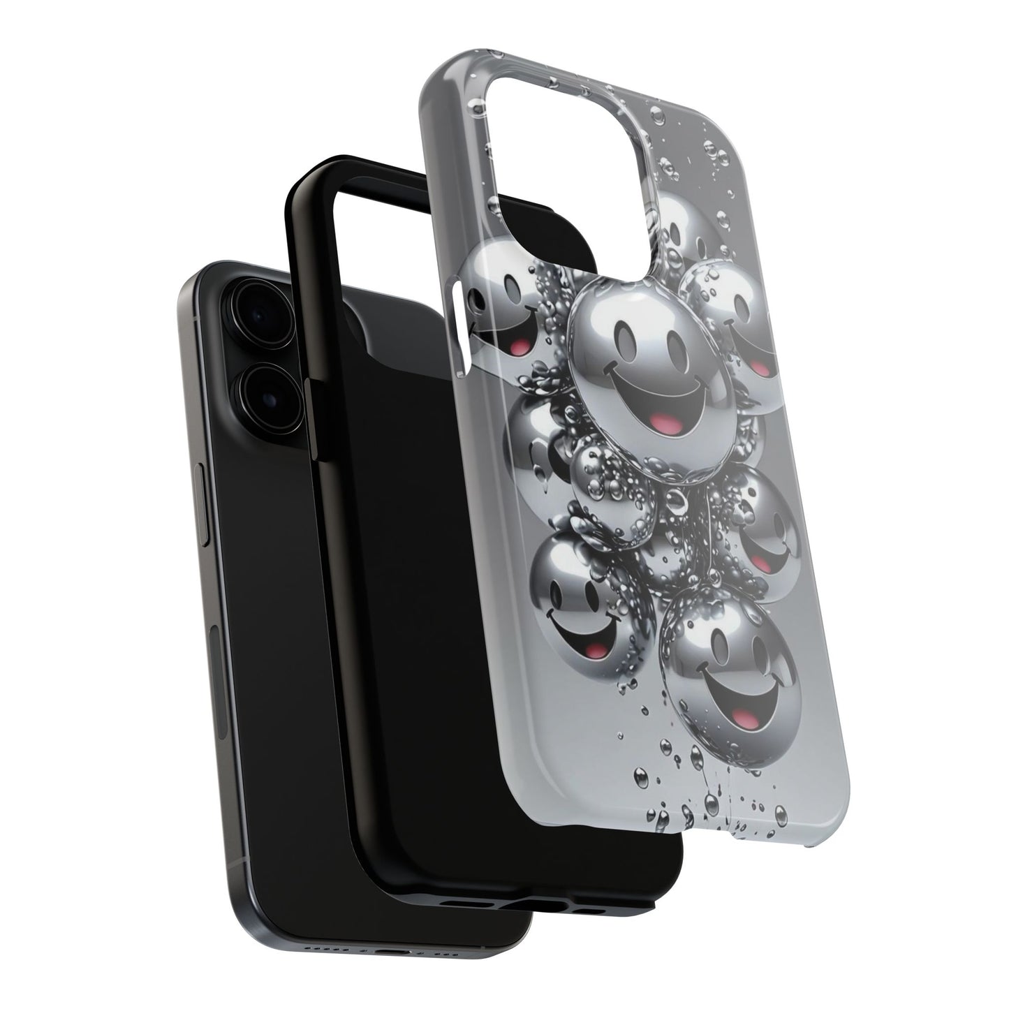 Smiley Bubble Tough Phone Cases - Durable Smartphone Protection, Fun Happy Face Design, Perfect for Gift | Iphone Case