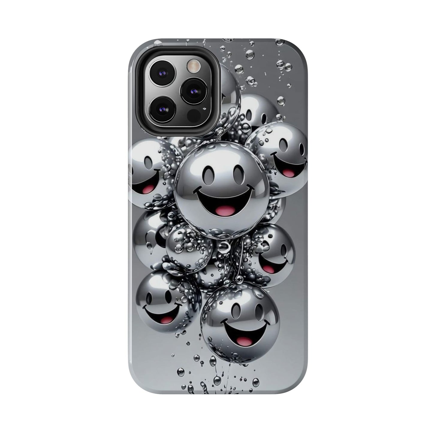 Smiley Bubble Tough Phone Cases - Durable Smartphone Protection, Fun Happy Face Design, Perfect for Gift | Iphone Case