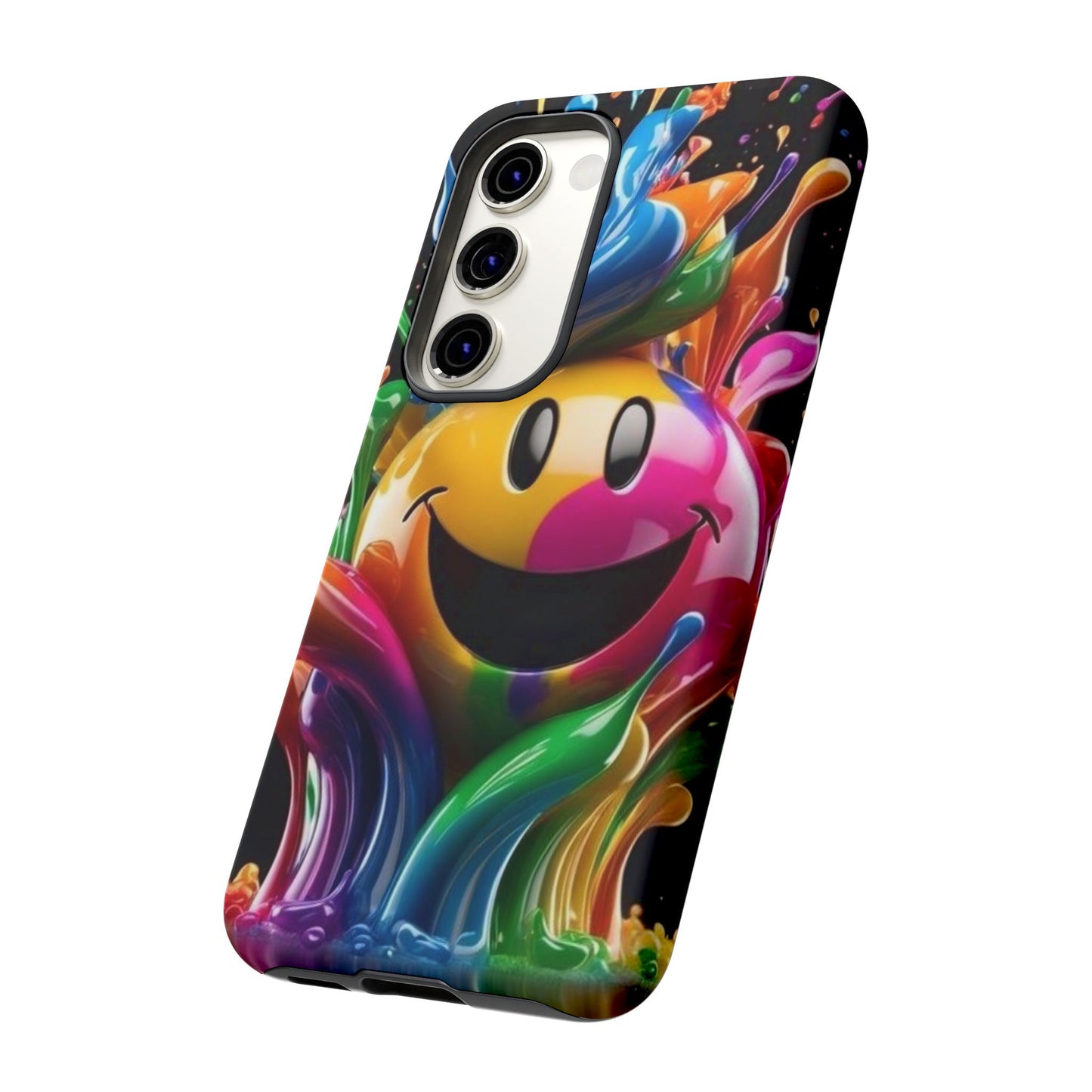 Colorful Smiley Phone Case - Fun and Funky, Vibrant Design, Gift for Friends, Cute Accessories, Unique Phone Cover | Samsung Case