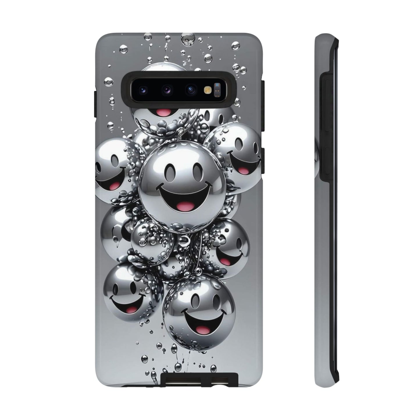 Cheerful Phone Case with Smiley Faces, Tough and Fun Case for You, Gift for Friends, Unique Smartphone Cover, Bubble Design | Samsung Case