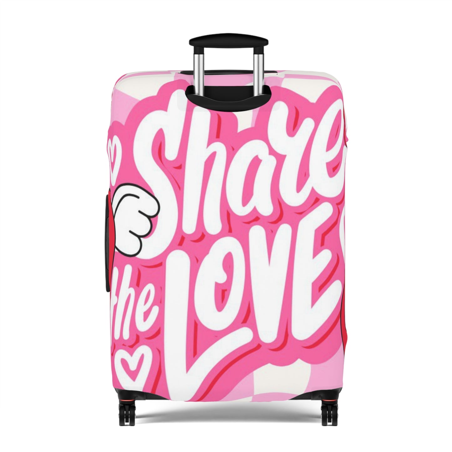 Colorful Luggage Cover - Share the Love, Travel Accessory, Suitcase Protector, Gift for Travelers, Fun Travel Gear | Suitcase
