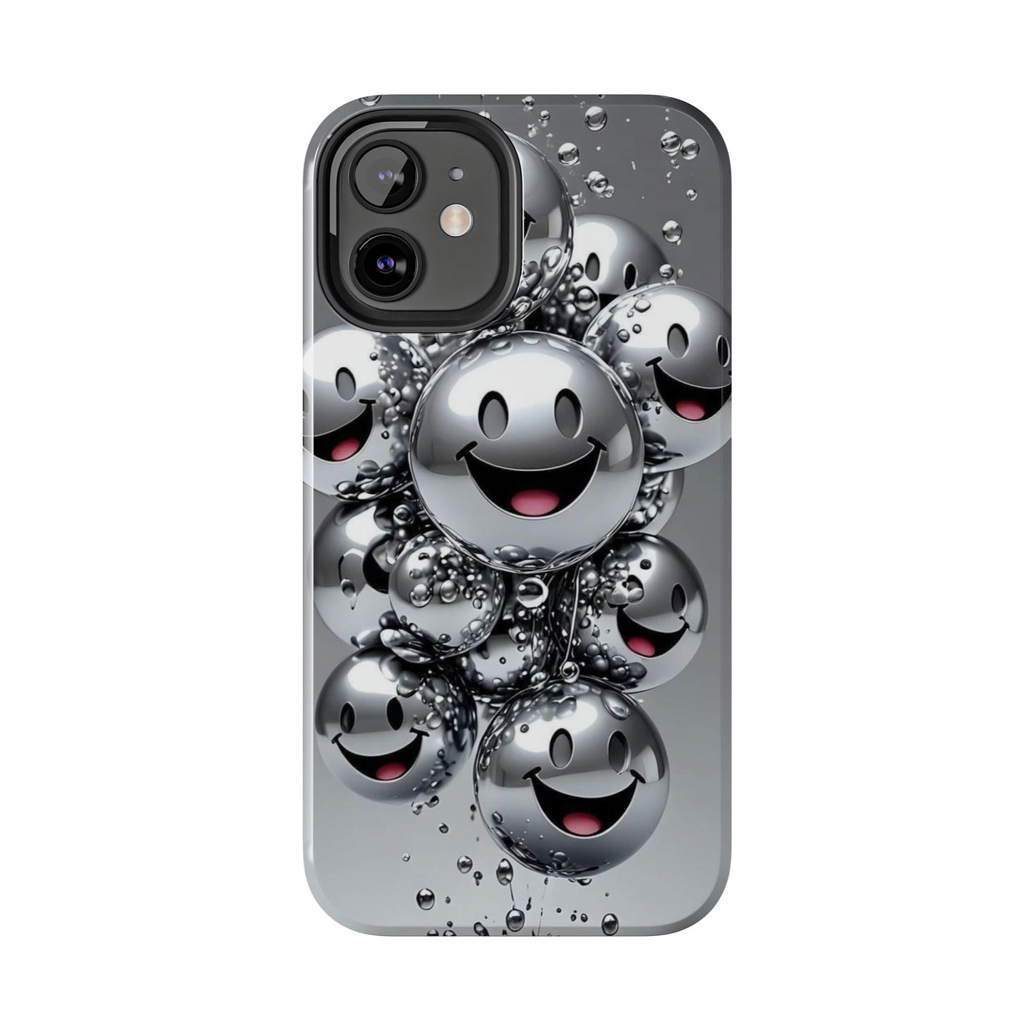 Smiley Bubble Tough Phone Cases - Durable Smartphone Protection, Fun Happy Face Design, Perfect for Gift | Iphone Case