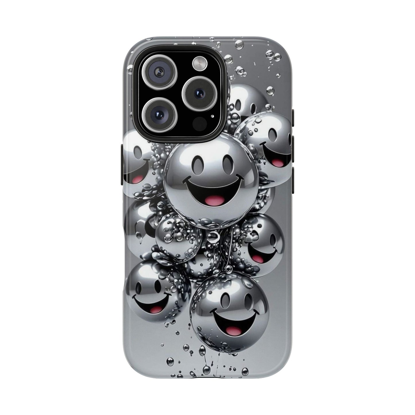 Smiley Bubble Tough Phone Cases - Durable Smartphone Protection, Fun Happy Face Design, Perfect for Gift | Iphone Case