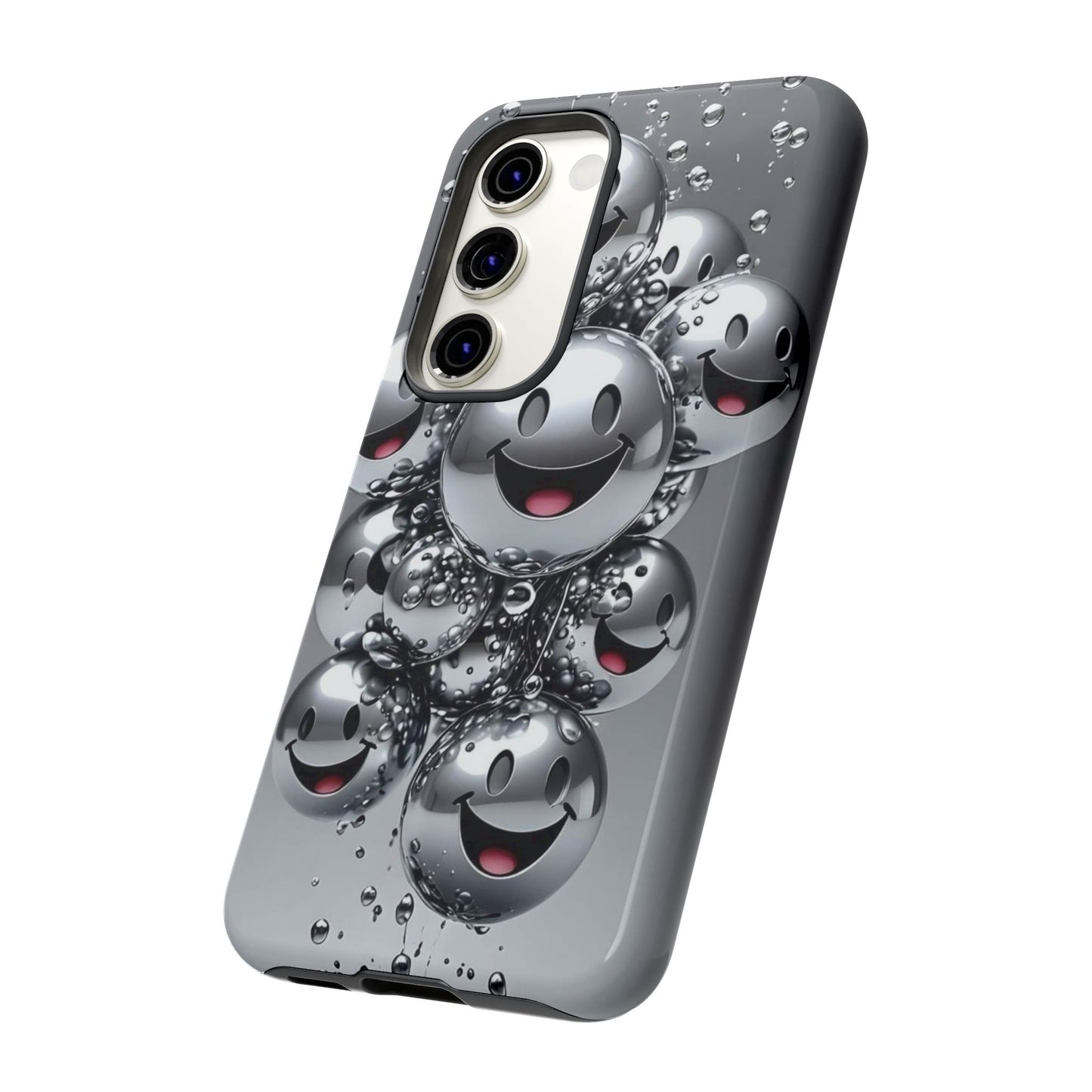 Cheerful Phone Case with Smiley Faces, Tough and Fun Case for You, Gift for Friends, Unique Smartphone Cover, Bubble Design | Samsung Case