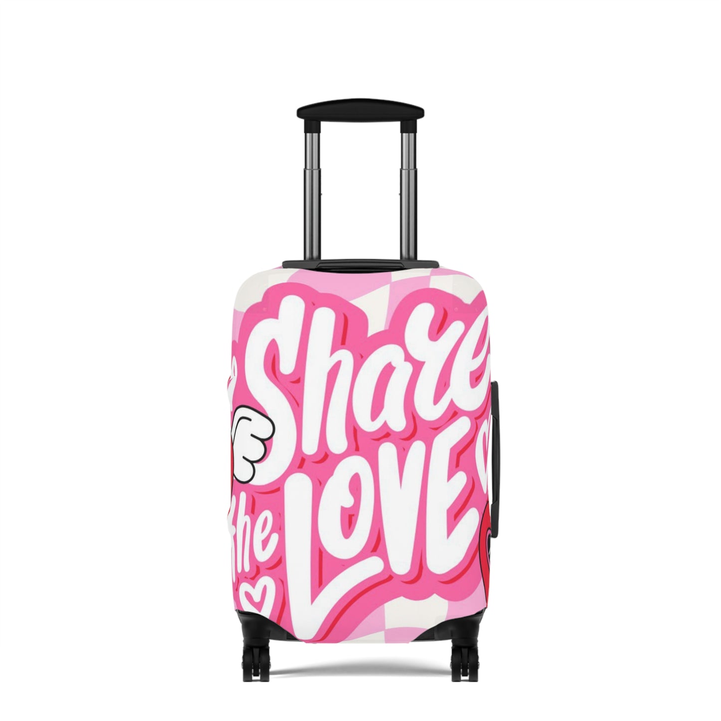 Colorful Luggage Cover - Share the Love, Travel Accessory, Suitcase Protector, Gift for Travelers, Fun Travel Gear | Suitcase