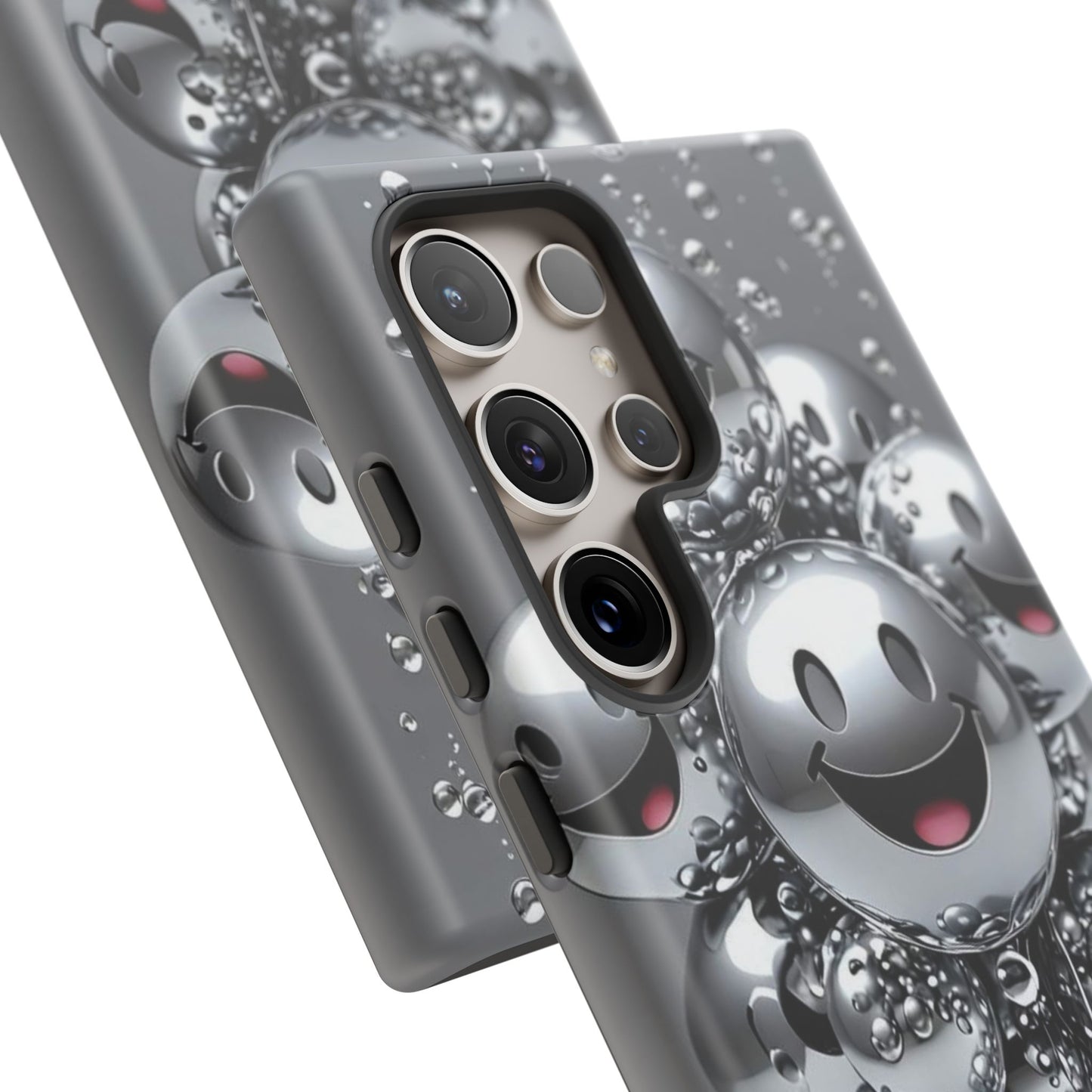 Cheerful Phone Case with Smiley Faces, Tough and Fun Case for You, Gift for Friends, Unique Smartphone Cover, Bubble Design | Samsung Case
