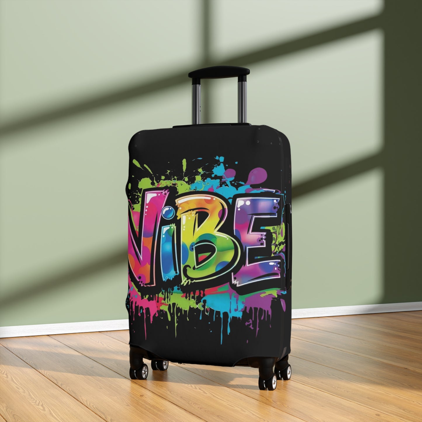 Vibrant Luggage Cover - Graffiti Style Travel Accessory, Perfect for Vacation, Unique Gift, Summer Travel | Suitcase