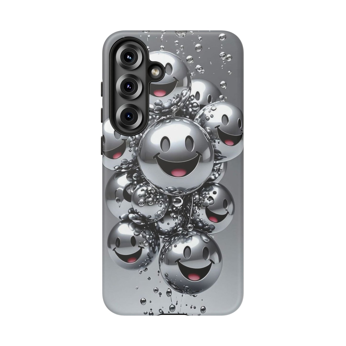 Cheerful Phone Case with Smiley Faces, Tough and Fun Case for You, Gift for Friends, Unique Smartphone Cover, Bubble Design | Samsung Case