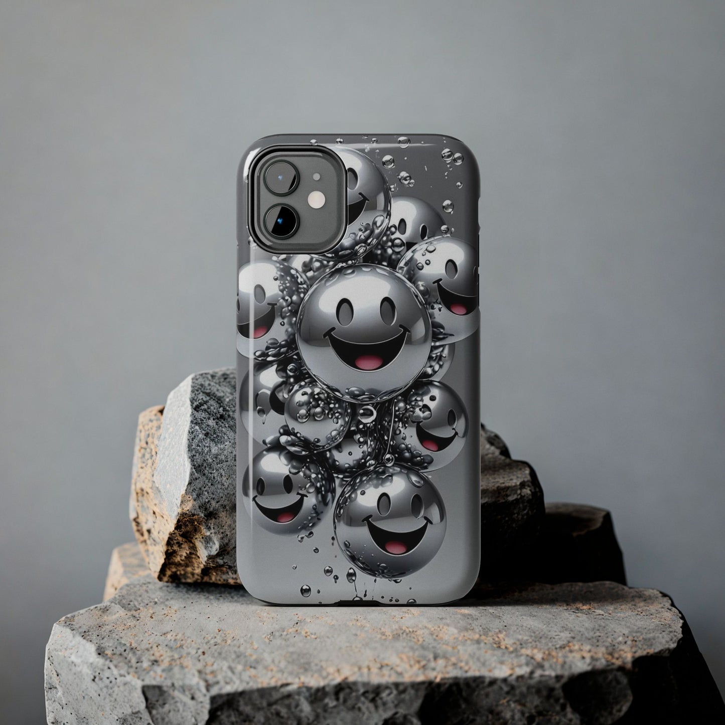 Smiley Bubble Tough Phone Cases - Durable Smartphone Protection, Fun Happy Face Design, Perfect for Gift | Iphone Case