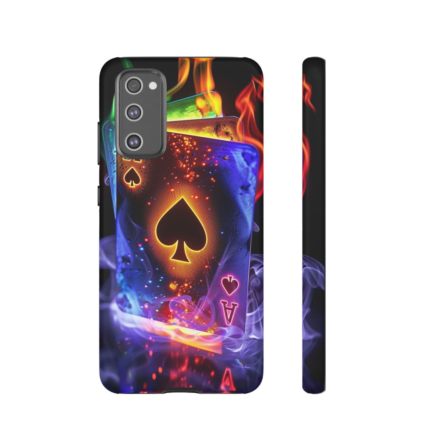 Vibrant Phone Case with Ace of Spades Design, Tough Phone Cover, Colorful Gift for Gamer| Samsung Case