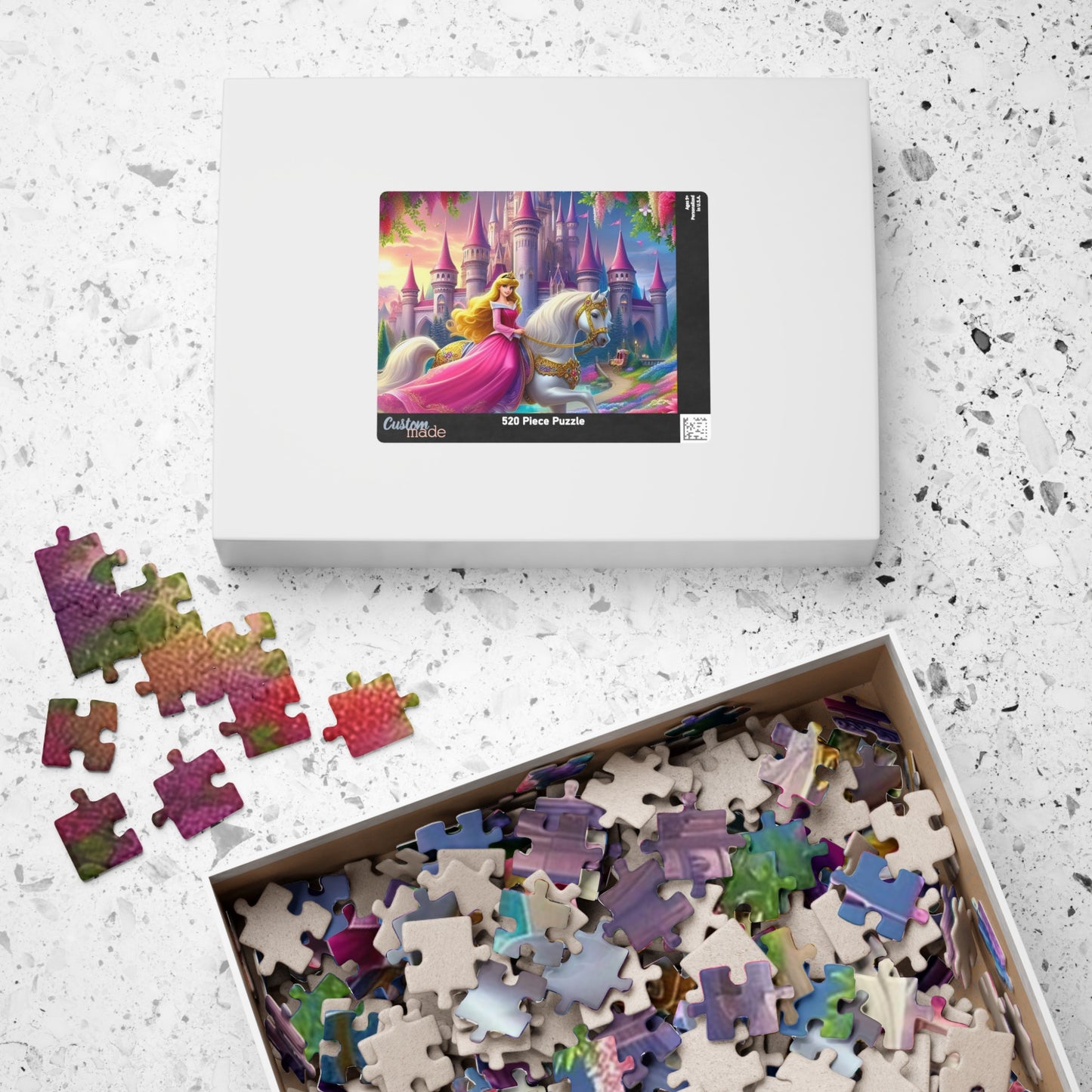 Fairytale Castle Puzzle, Princess Puzzle, Gift for Kids, Family Game Night, Educational Toy, Home Decor