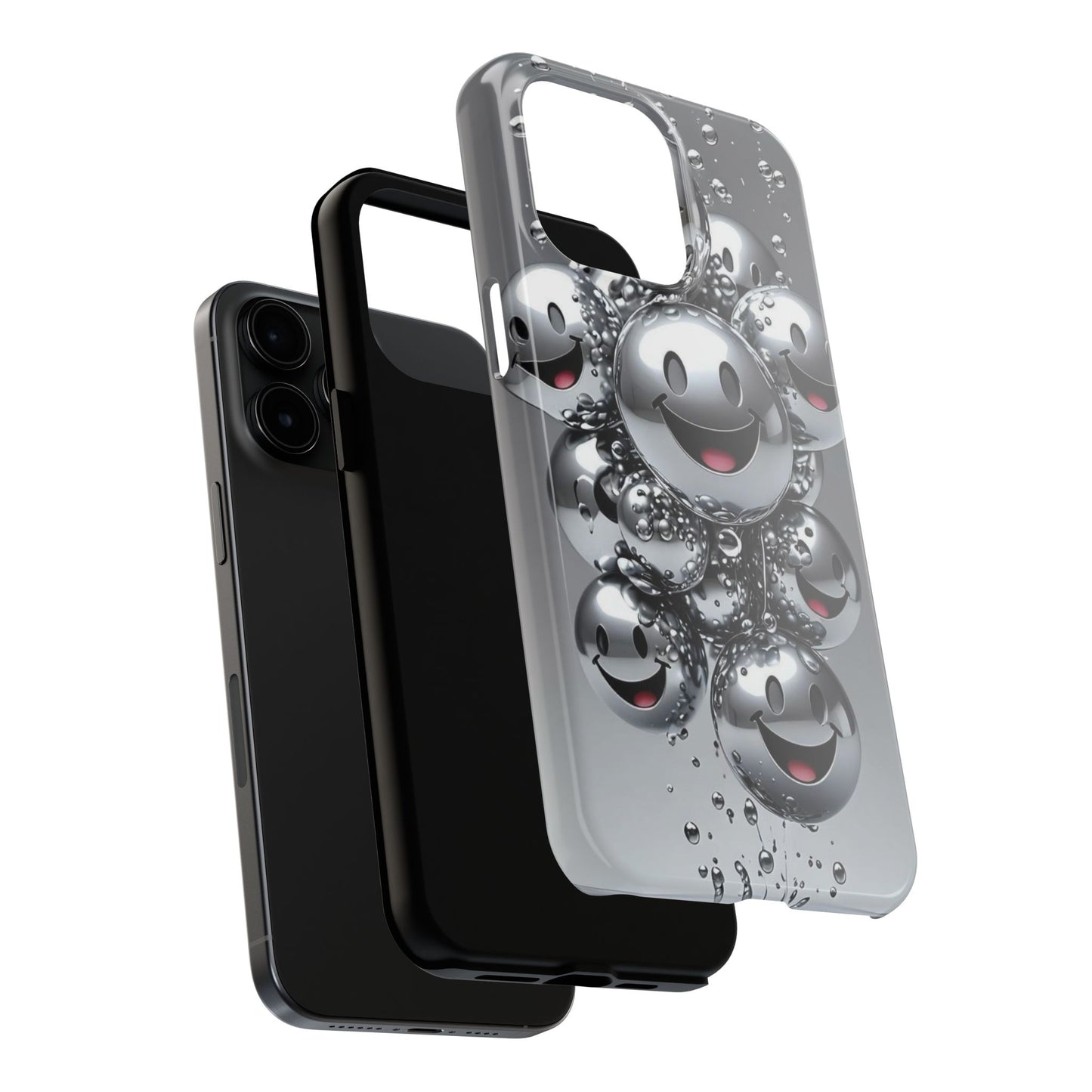 Smiley Bubble Tough Phone Cases - Durable Smartphone Protection, Fun Happy Face Design, Perfect for Gift | Iphone Case