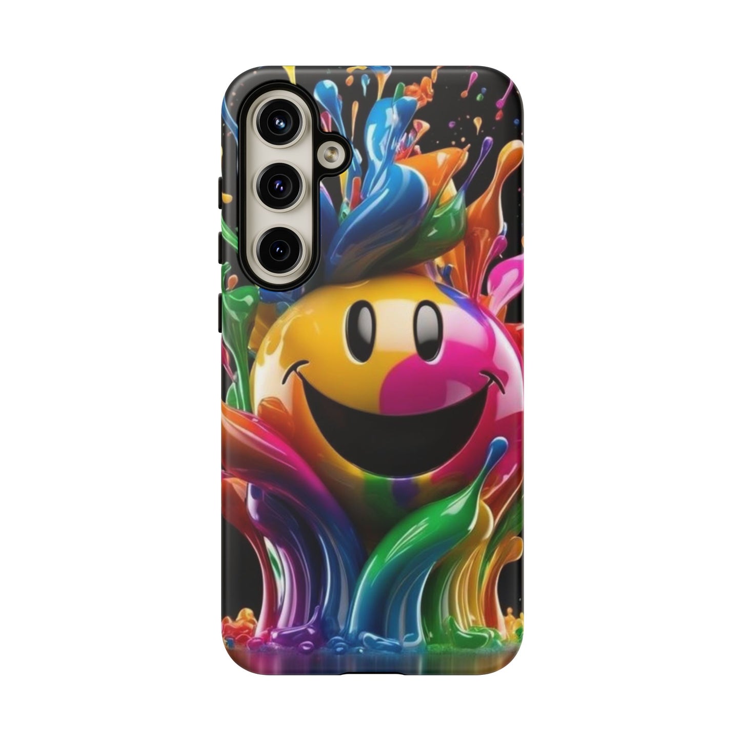 Colorful Smiley Phone Case - Fun and Funky, Vibrant Design, Gift for Friends, Cute Accessories, Unique Phone Cover | Samsung Case