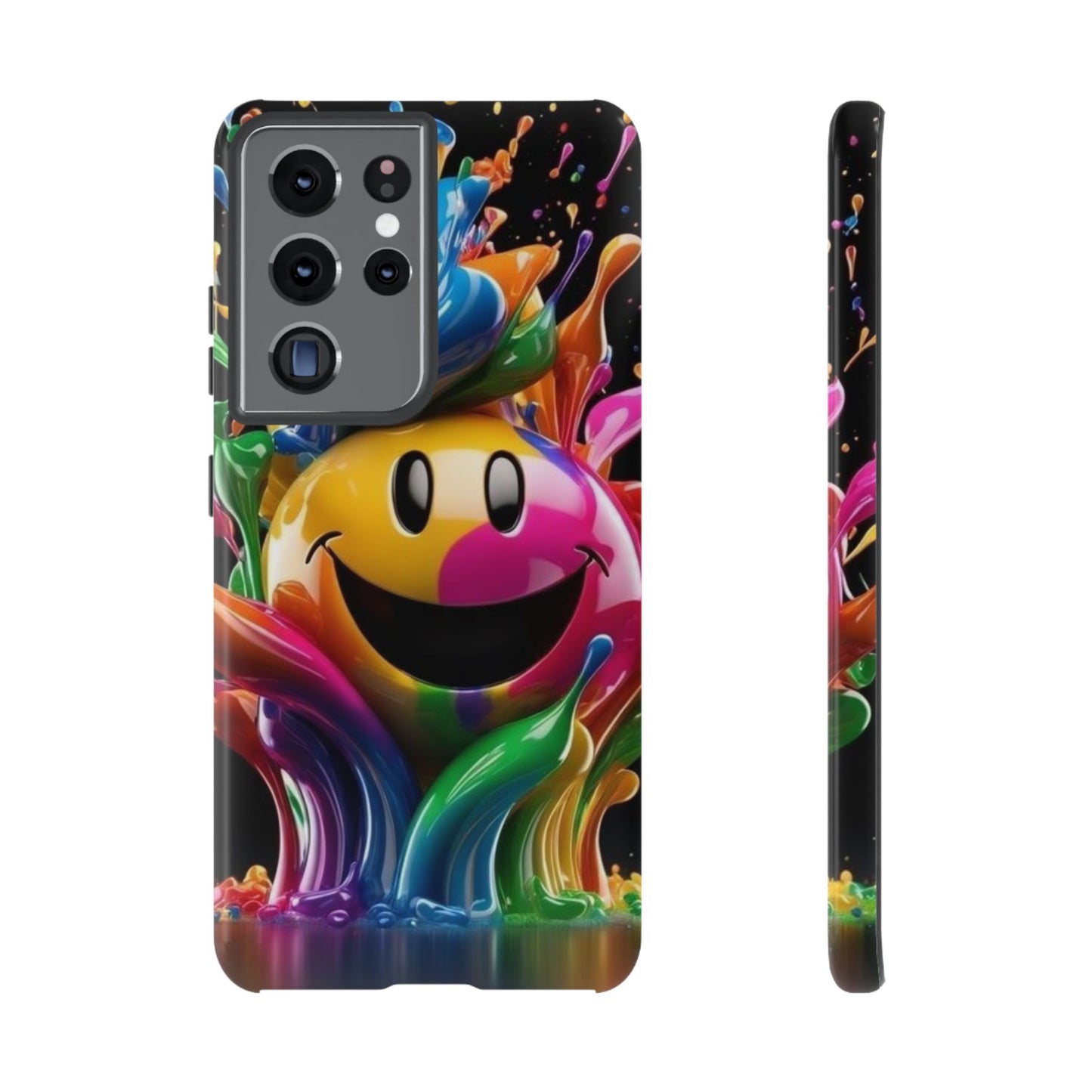 Colorful Smiley Phone Case - Fun and Funky, Vibrant Design, Gift for Friends, Cute Accessories, Unique Phone Cover | Samsung Case