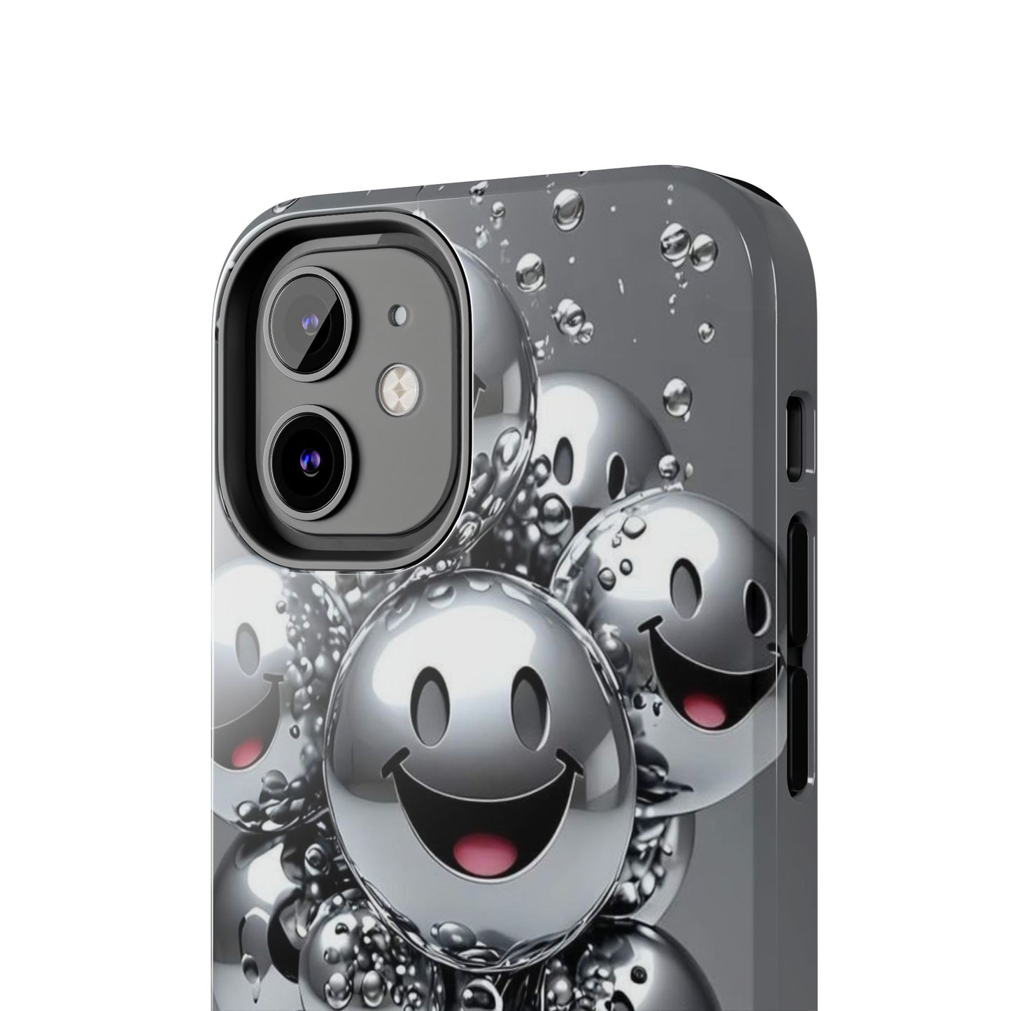 Smiley Bubble Tough Phone Cases - Durable Smartphone Protection, Fun Happy Face Design, Perfect for Gift | Iphone Case