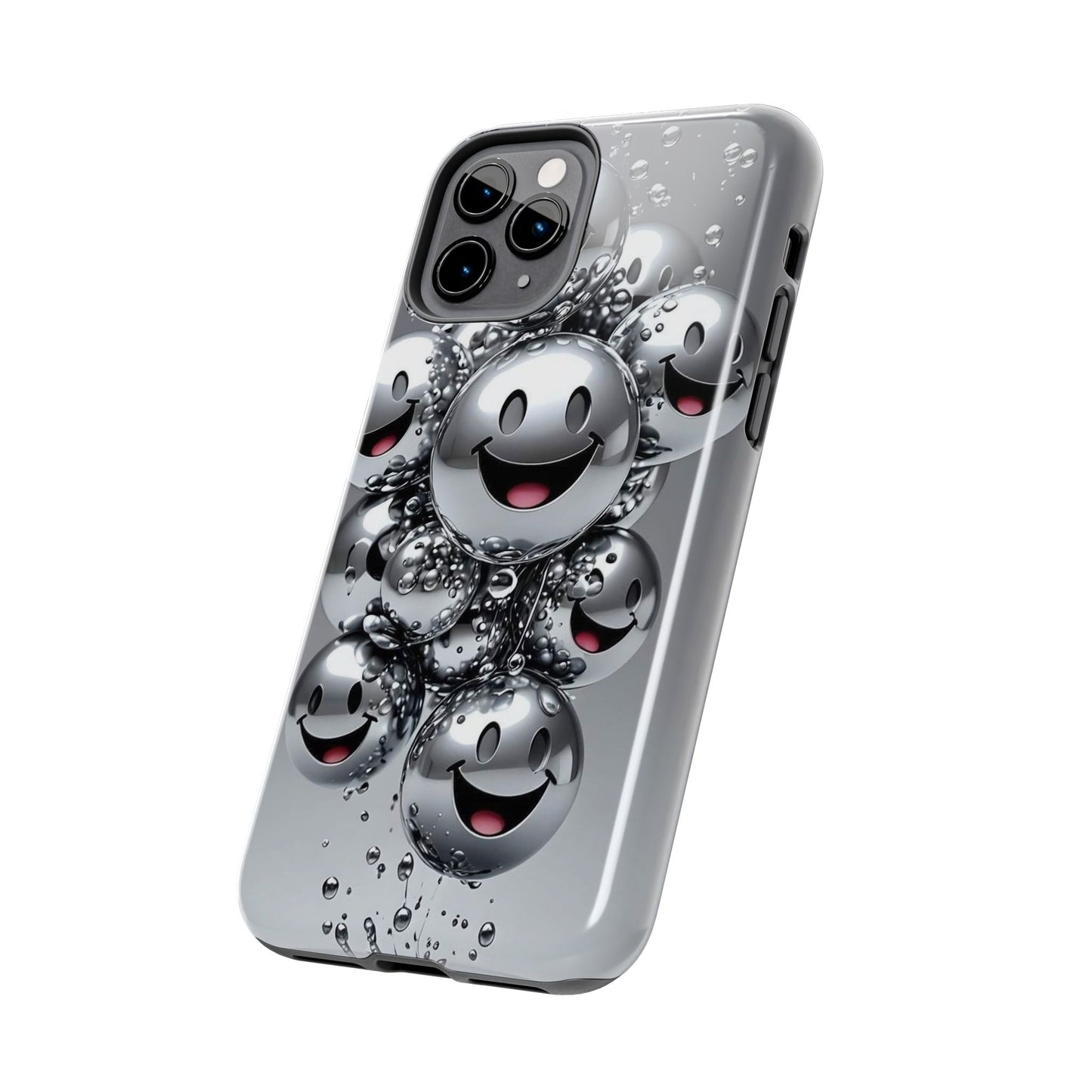 Smiley Bubble Tough Phone Cases - Durable Smartphone Protection, Fun Happy Face Design, Perfect for Gift | Iphone Case