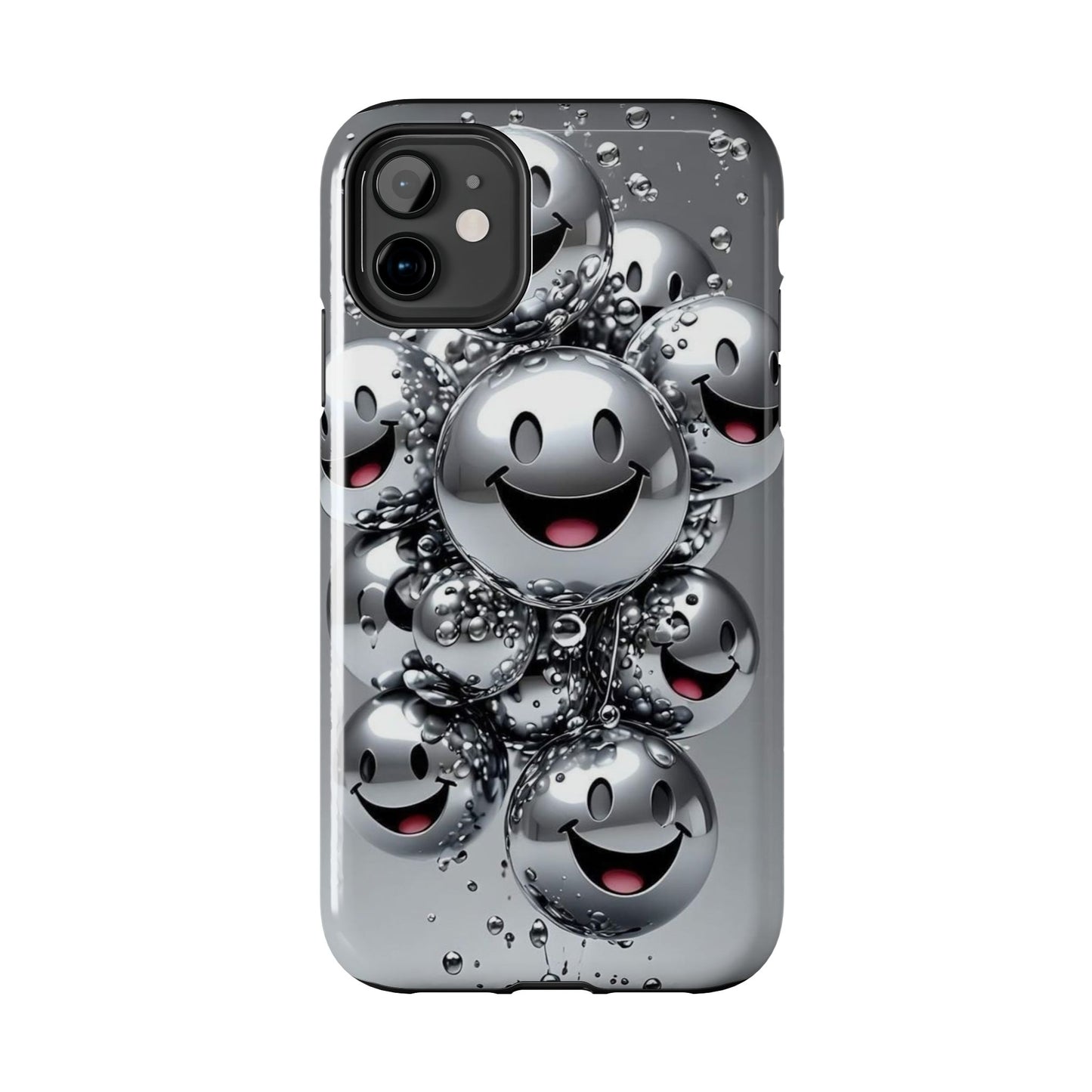 Smiley Bubble Tough Phone Cases - Durable Smartphone Protection, Fun Happy Face Design, Perfect for Gift | Iphone Case