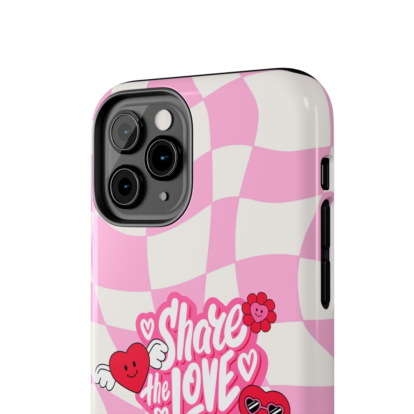 Share the Love Tough Phone Cases - Cute Heart Designs for Valentine's Day, Cute Phone Accessories, Gifts for Teens, Stylish Phone Covers