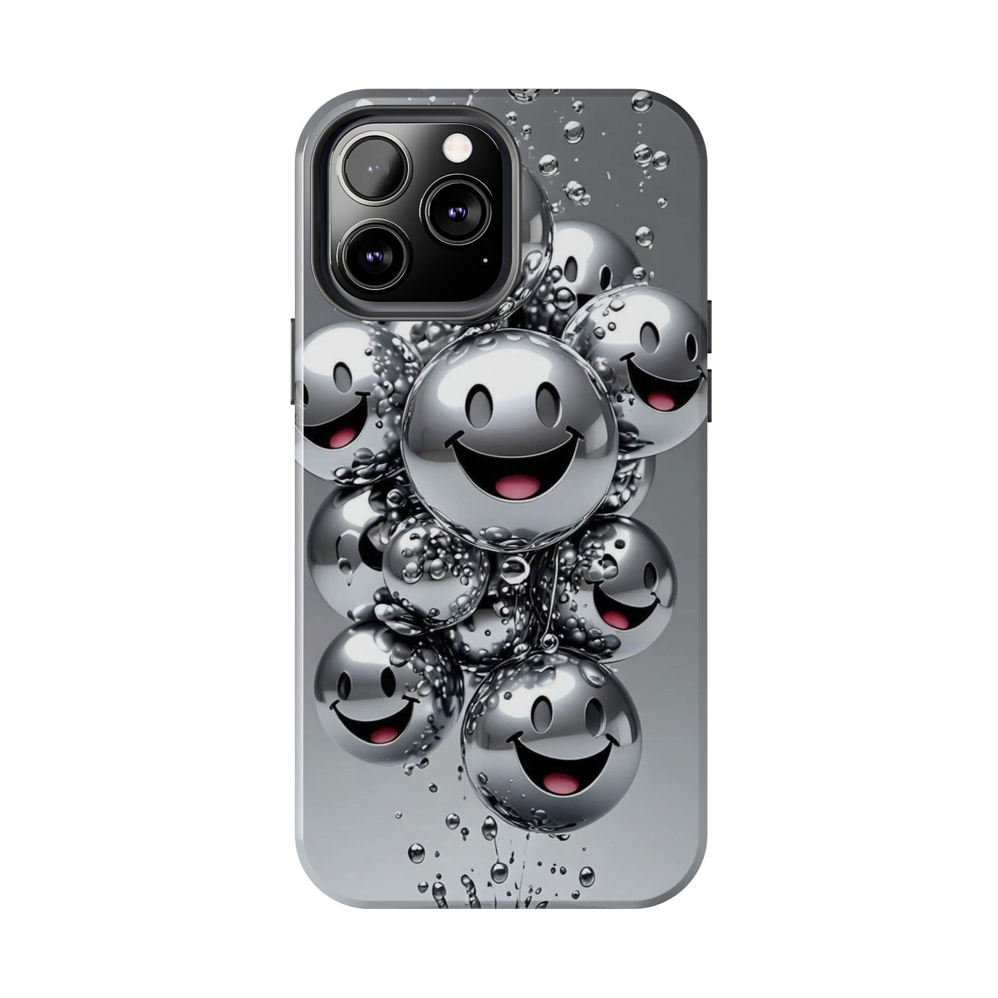Smiley Bubble Tough Phone Cases - Durable Smartphone Protection, Fun Happy Face Design, Perfect for Gift | Iphone Case