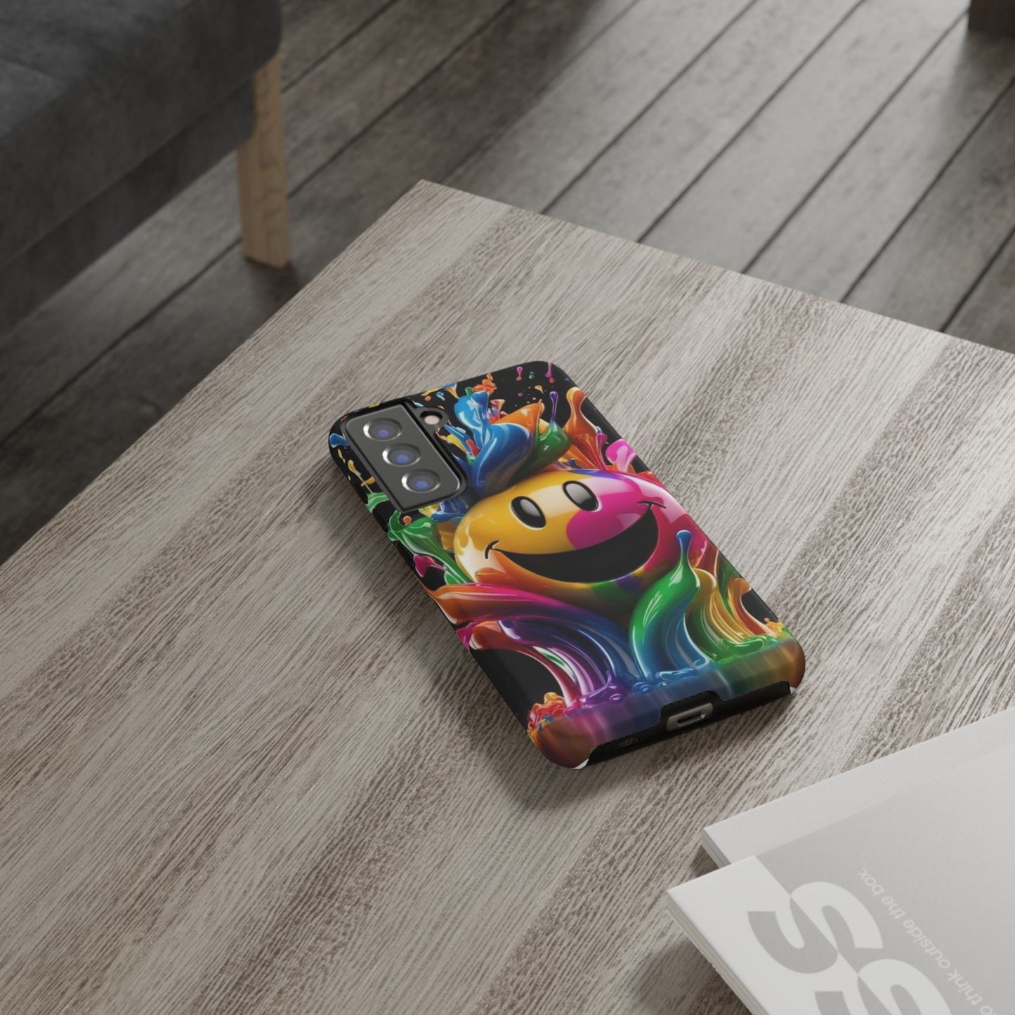 Colorful Smiley Phone Case - Fun and Funky, Vibrant Design, Gift for Friends, Cute Accessories, Unique Phone Cover | Samsung Case