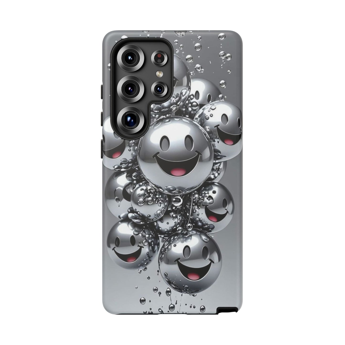 Cheerful Phone Case with Smiley Faces, Tough and Fun Case for You, Gift for Friends, Unique Smartphone Cover, Bubble Design | Samsung Case