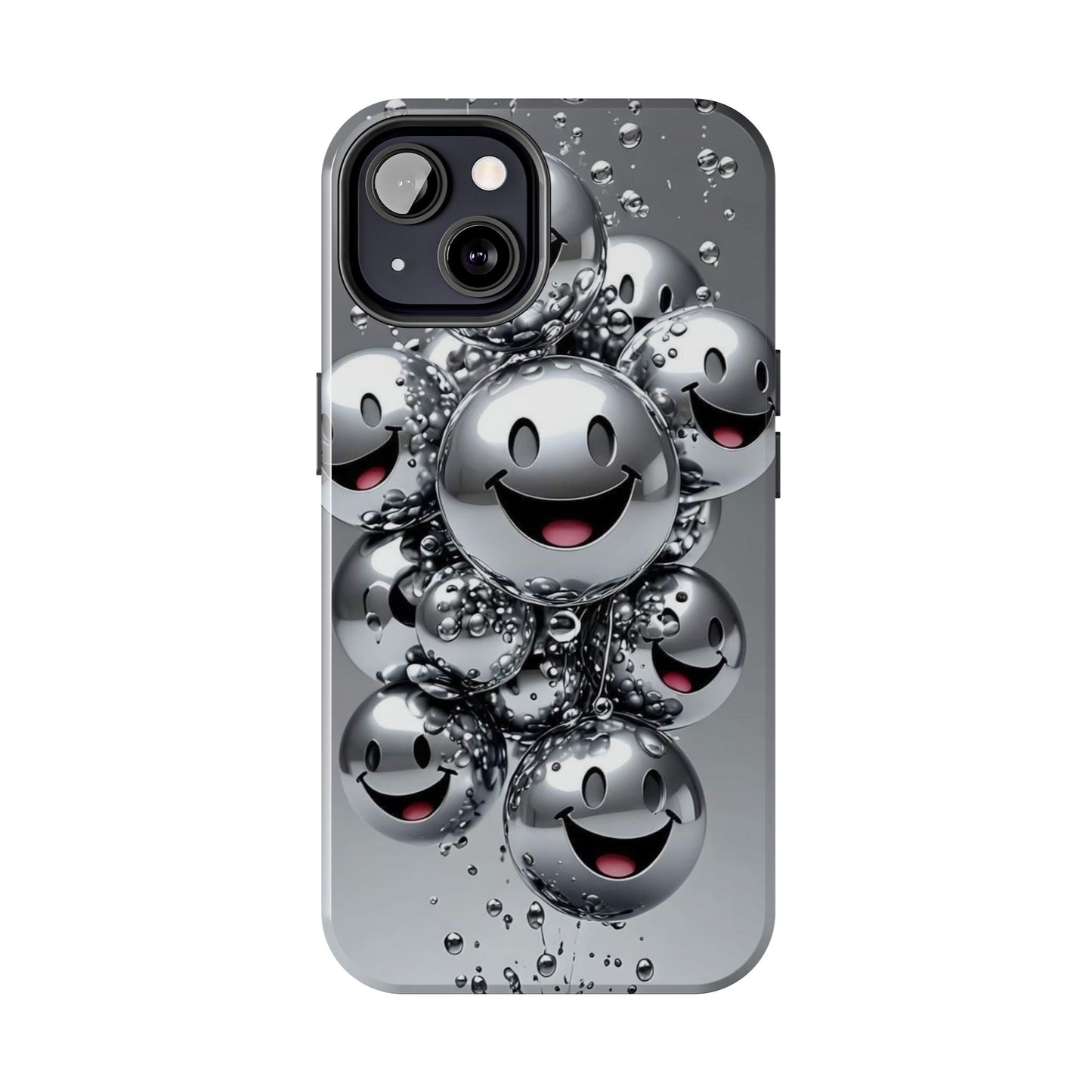 Smiley Bubble Tough Phone Cases - Durable Smartphone Protection, Fun Happy Face Design, Perfect for Gift | Iphone Case