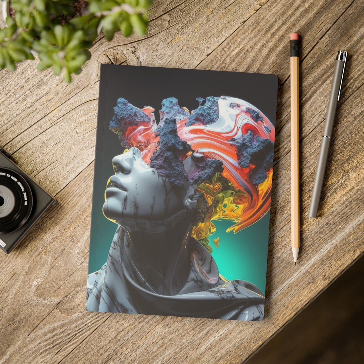 Artistic Softcover Journal for Reflection, Creative Writing, Gift for Students, Unique Notebook, Personal Growth Diary