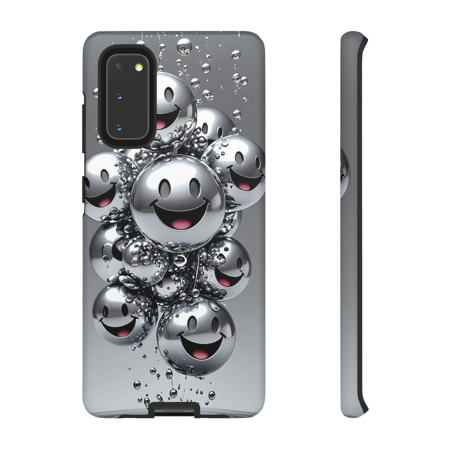 Cheerful Phone Case with Smiley Faces, Tough and Fun Case for You, Gift for Friends, Unique Smartphone Cover, Bubble Design | Samsung Case