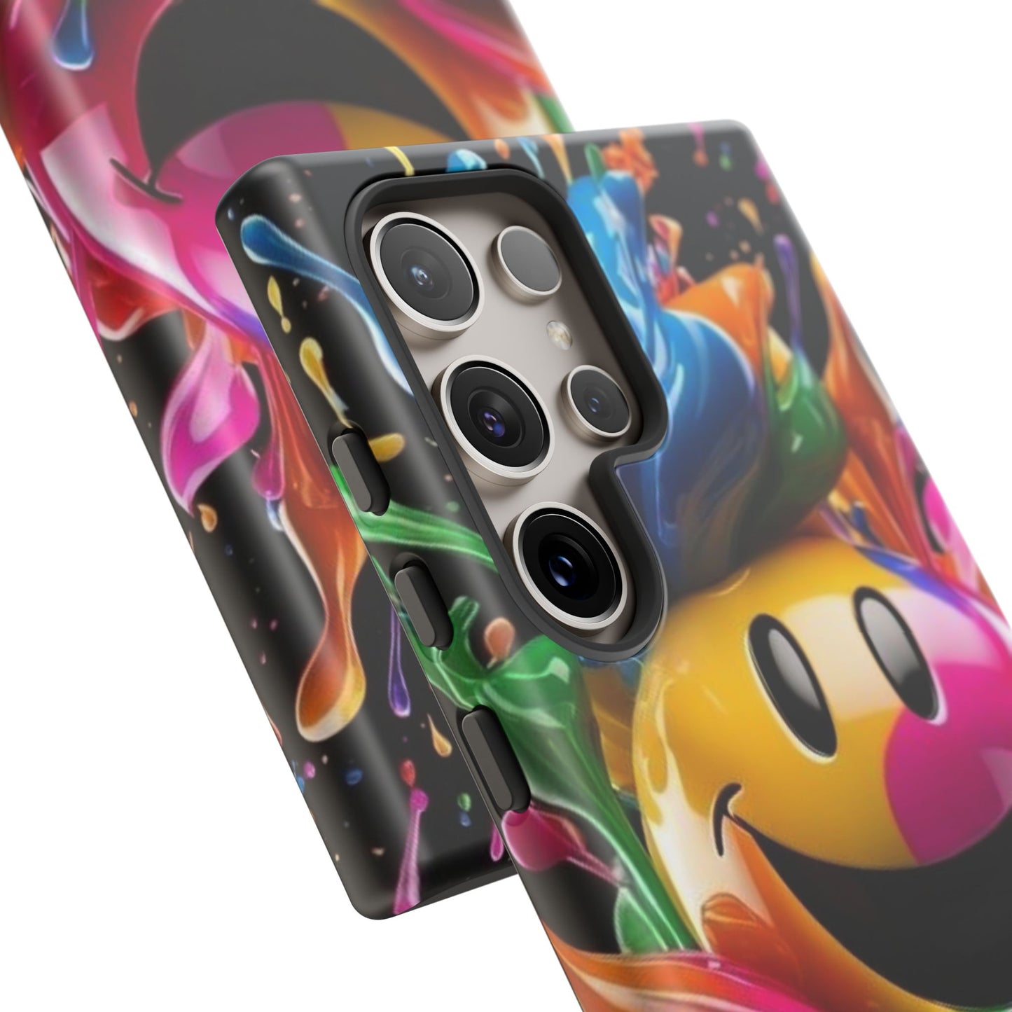 Colorful Smiley Phone Case - Fun and Funky, Vibrant Design, Gift for Friends, Cute Accessories, Unique Phone Cover | Samsung Case