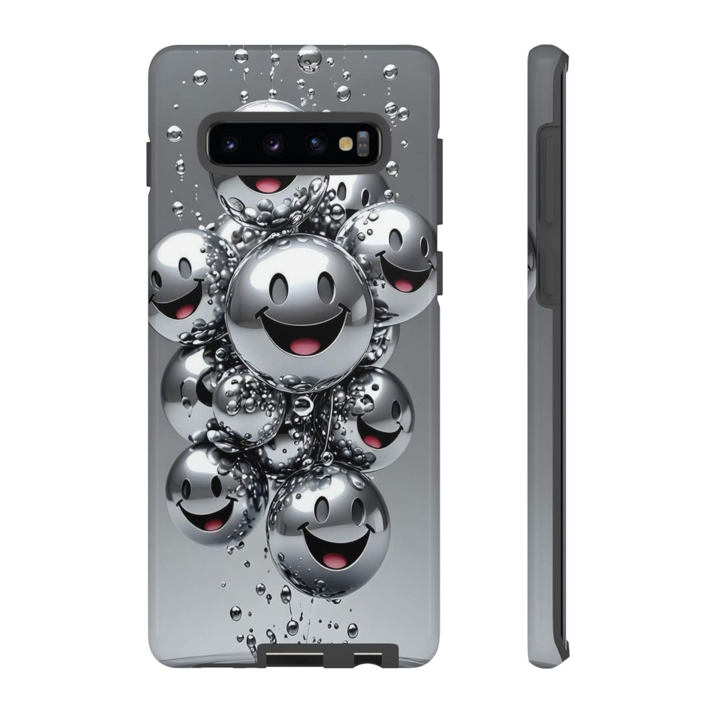 Cheerful Phone Case with Smiley Faces, Tough and Fun Case for You, Gift for Friends, Unique Smartphone Cover, Bubble Design | Samsung Case