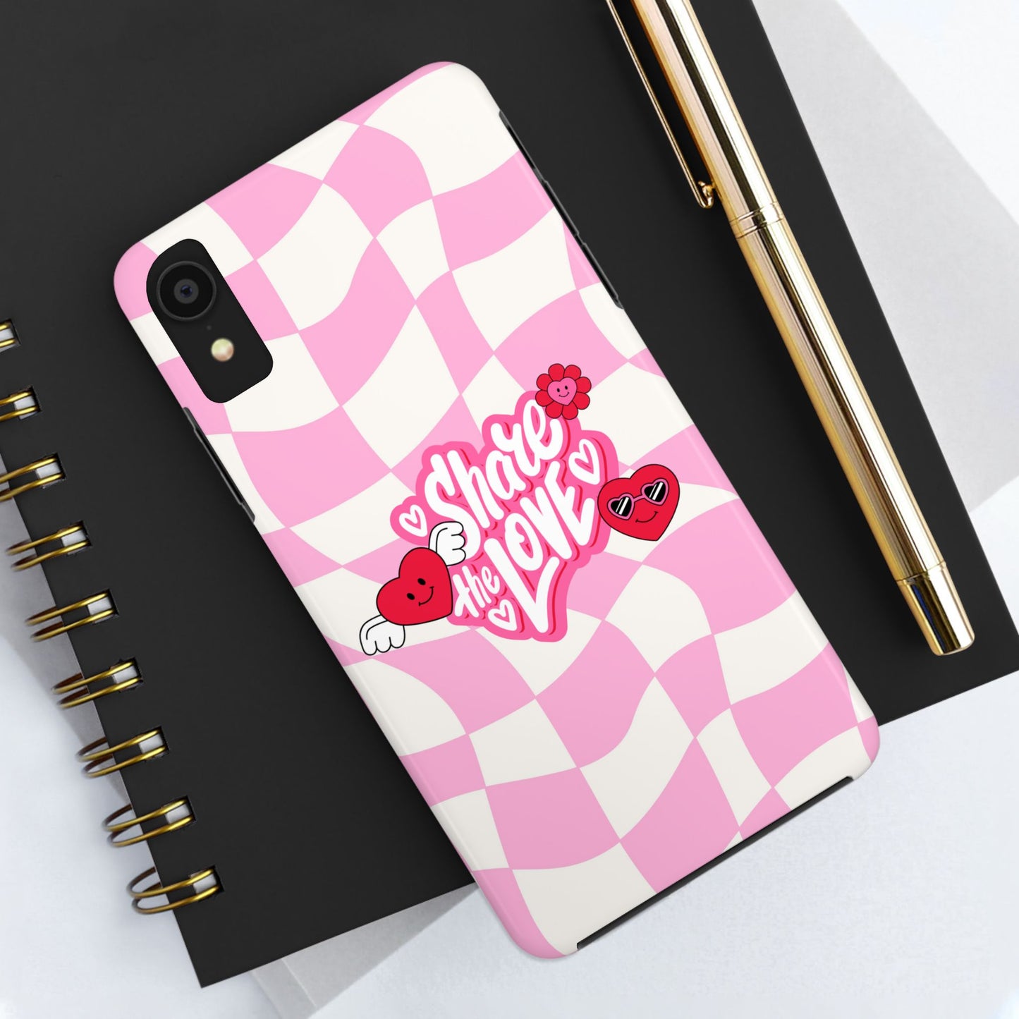 Share the Love Tough Phone Cases - Cute Heart Designs for Valentine's Day, Cute Phone Accessories, Gifts for Teens, Stylish Phone Covers