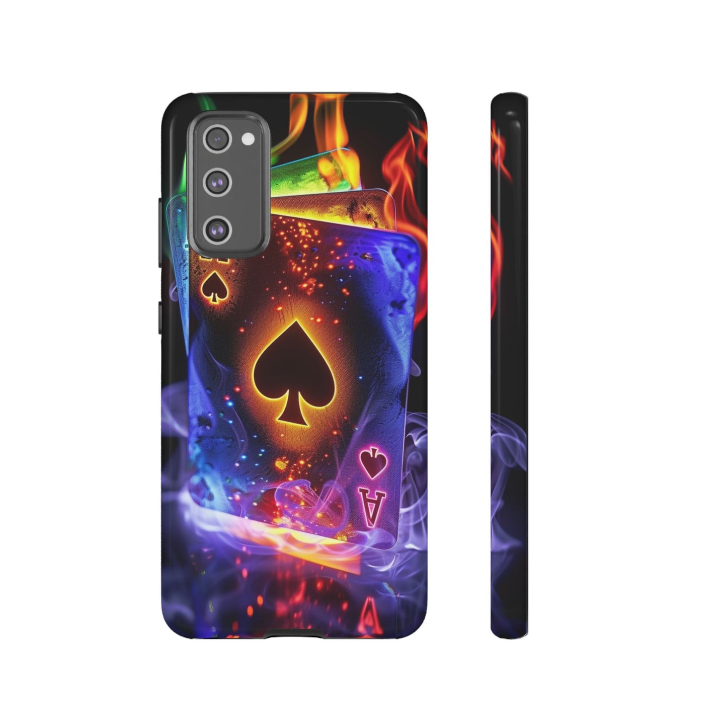 Vibrant Phone Case with Ace of Spades Design, Tough Phone Cover, Colorful Gift for Gamer| Samsung Case