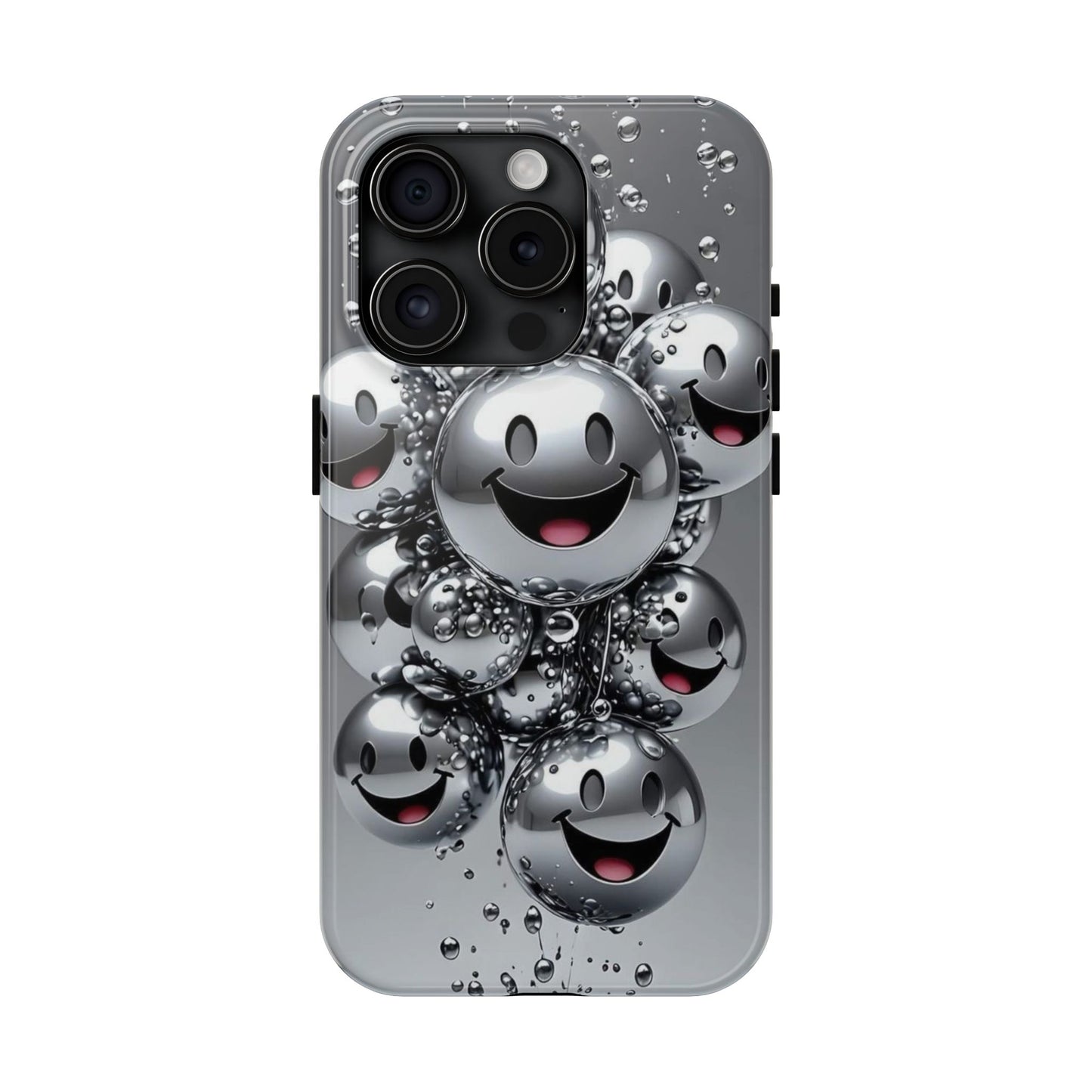 Smiley Bubble Tough Phone Cases - Durable Smartphone Protection, Fun Happy Face Design, Perfect for Gift | Iphone Case