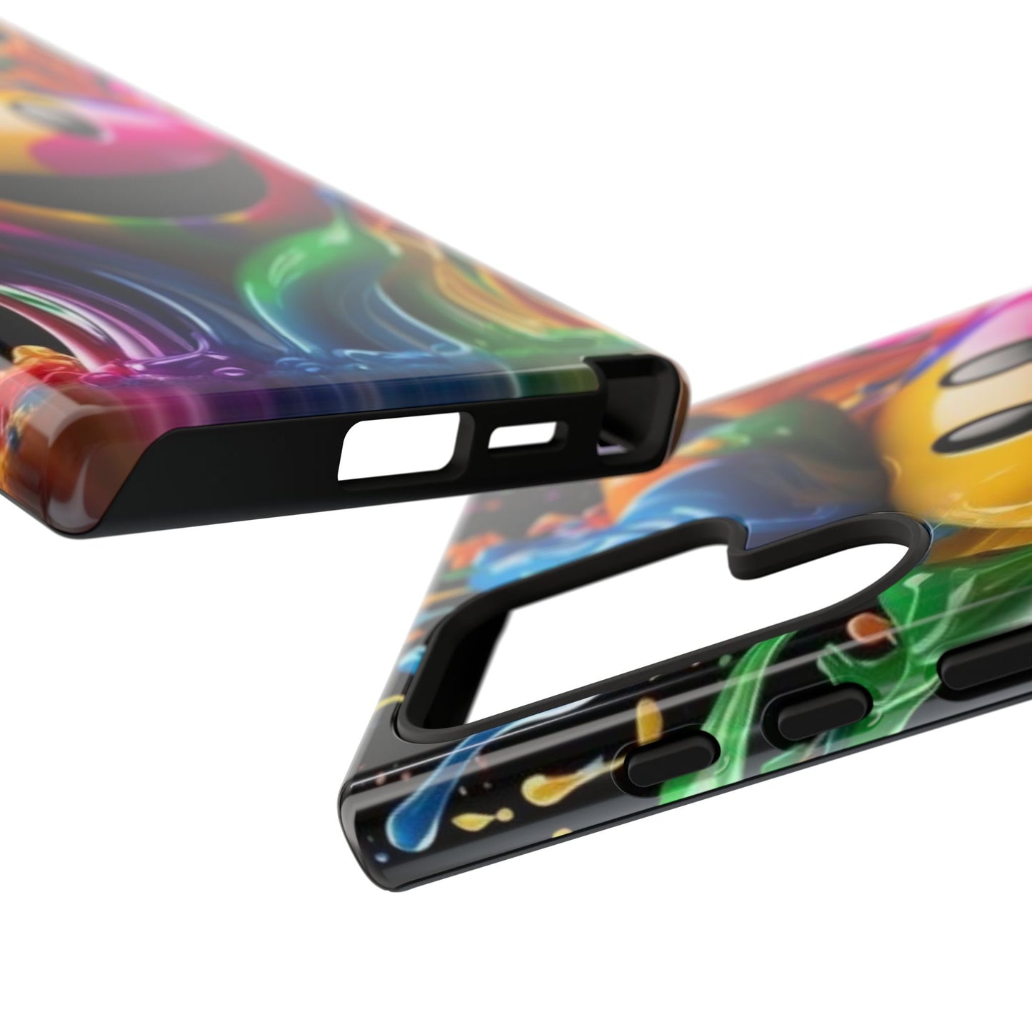 Colorful Smiley Phone Case - Fun and Funky, Vibrant Design, Gift for Friends, Cute Accessories, Unique Phone Cover | Samsung Case