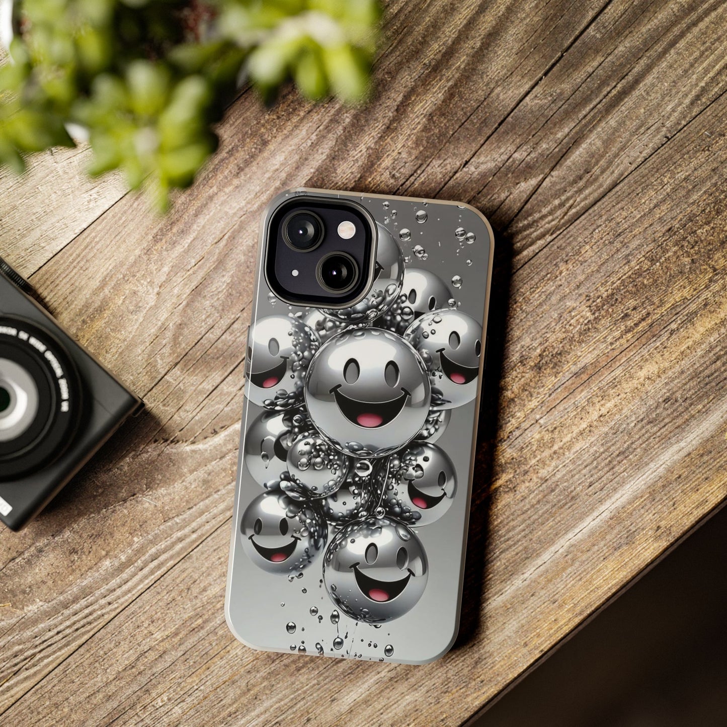 Smiley Bubble Tough Phone Cases - Durable Smartphone Protection, Fun Happy Face Design, Perfect for Gift | Iphone Case