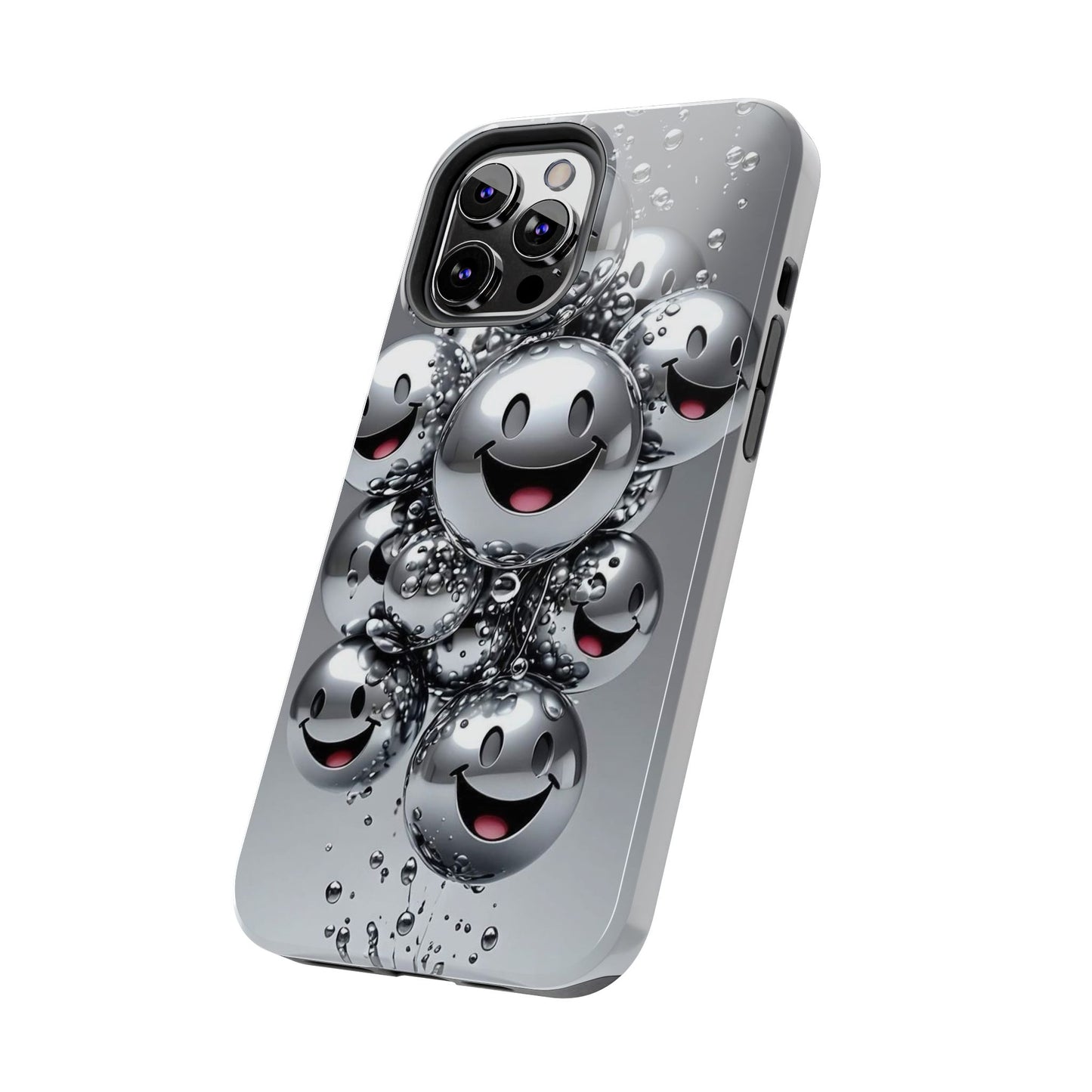 Smiley Bubble Tough Phone Cases - Durable Smartphone Protection, Fun Happy Face Design, Perfect for Gift | Iphone Case