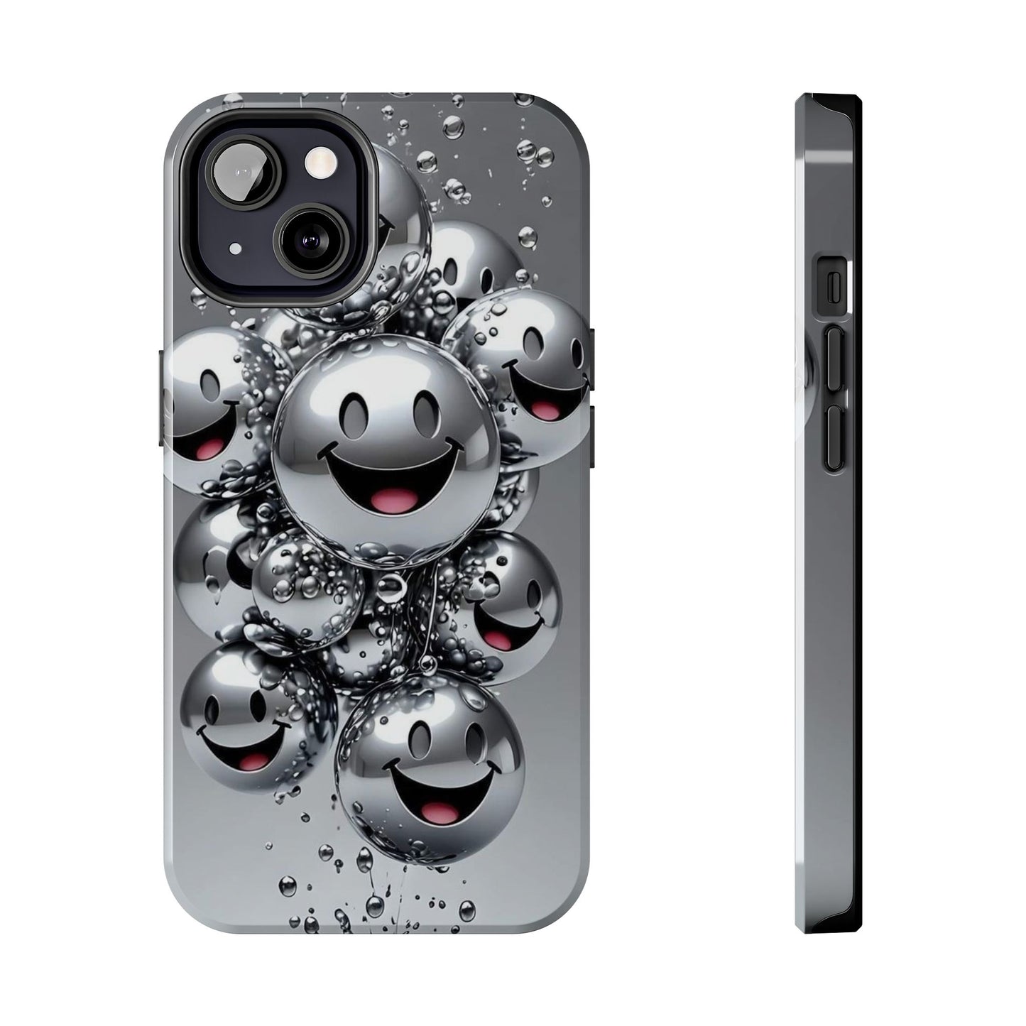 Smiley Bubble Tough Phone Cases - Durable Smartphone Protection, Fun Happy Face Design, Perfect for Gift | Iphone Case