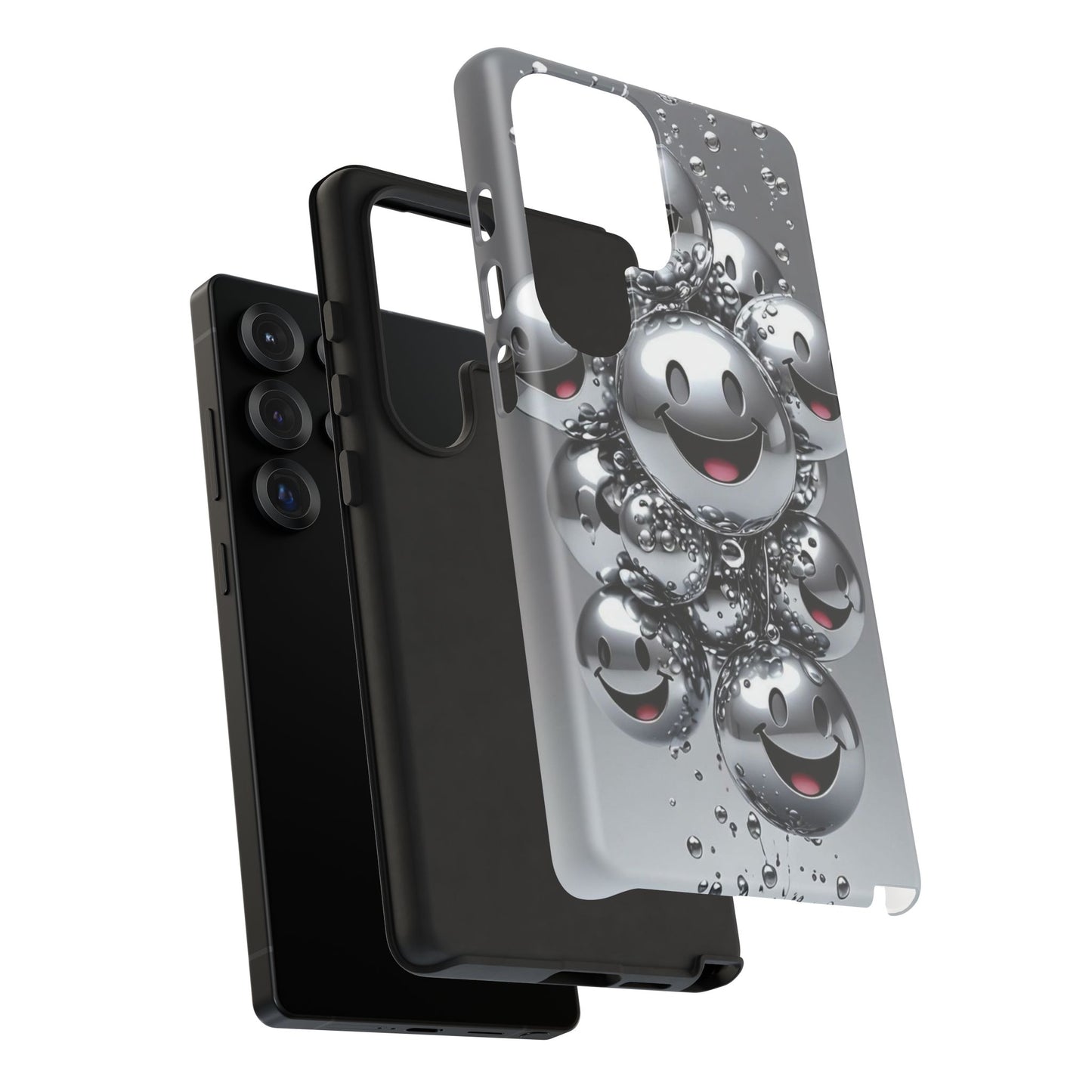 Cheerful Phone Case with Smiley Faces, Tough and Fun Case for You, Gift for Friends, Unique Smartphone Cover, Bubble Design | Samsung Case
