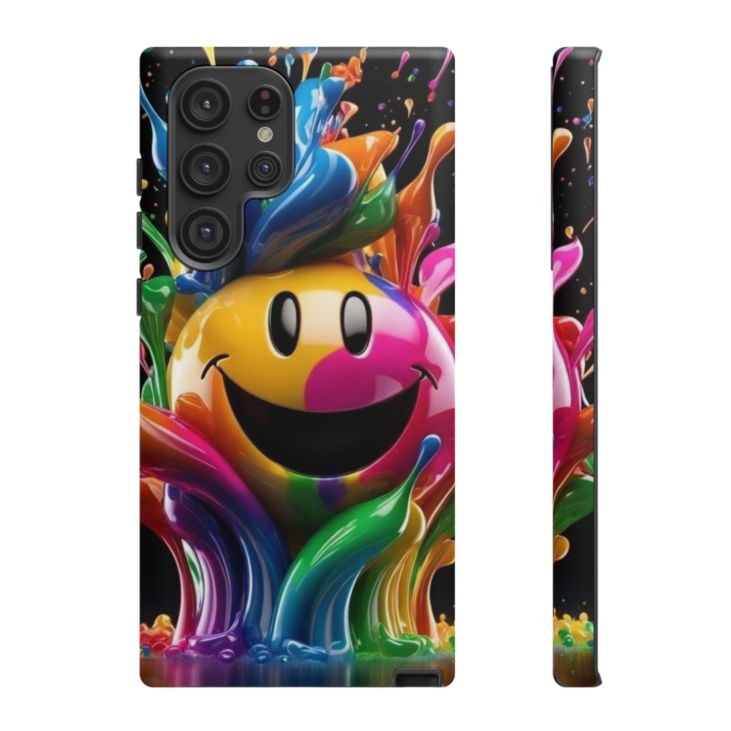 Colorful Smiley Phone Case - Fun and Funky, Vibrant Design, Gift for Friends, Cute Accessories, Unique Phone Cover | Samsung Case