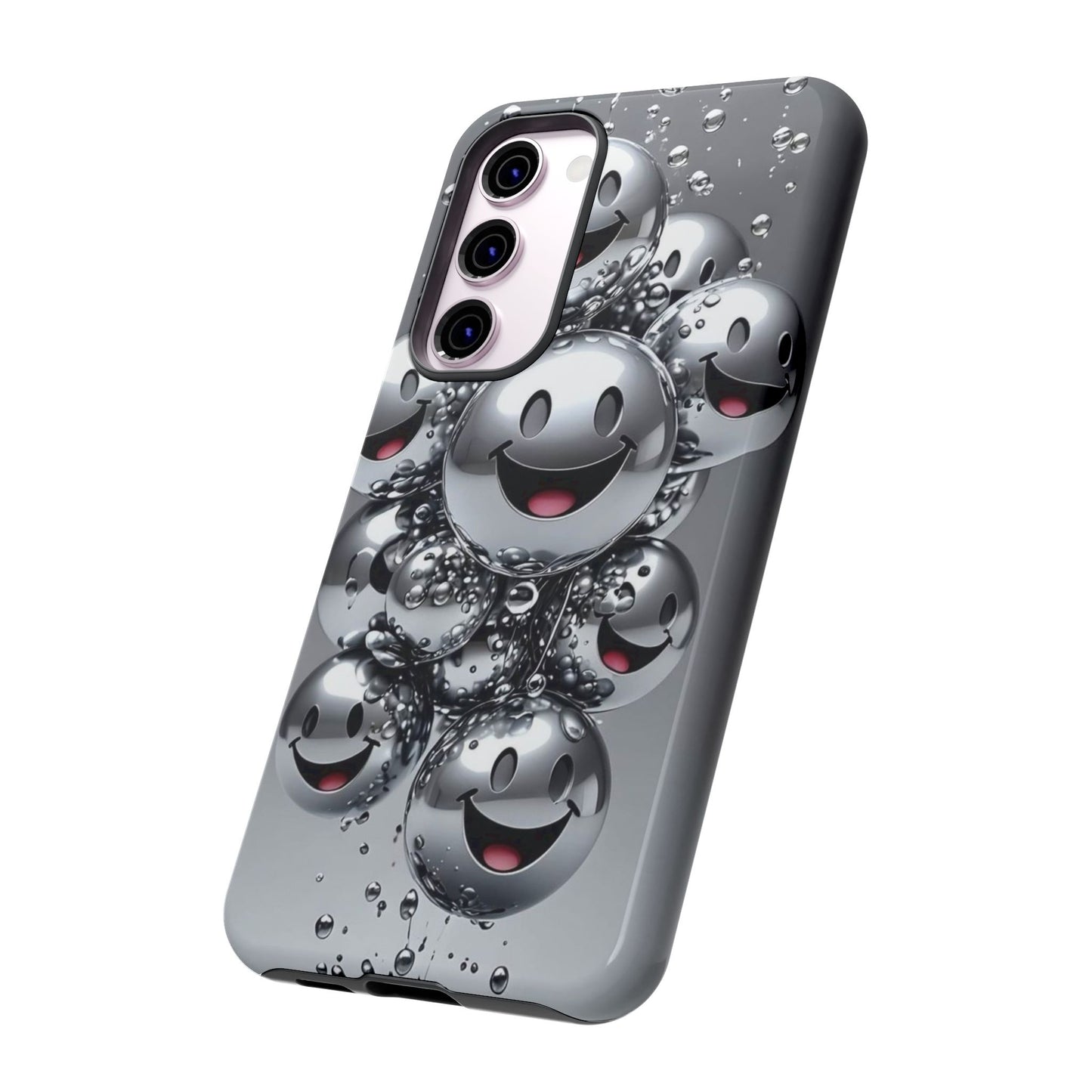 Cheerful Phone Case with Smiley Faces, Tough and Fun Case for You, Gift for Friends, Unique Smartphone Cover, Bubble Design | Samsung Case