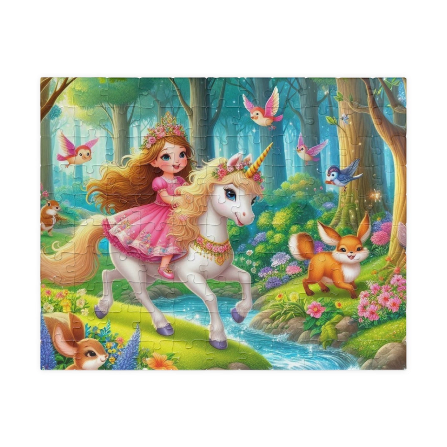 Whimsical Unicorn Puzzle for Kids, Family Fun, Magical Forest Theme, Kids Birthday Gift, Christmas Activity