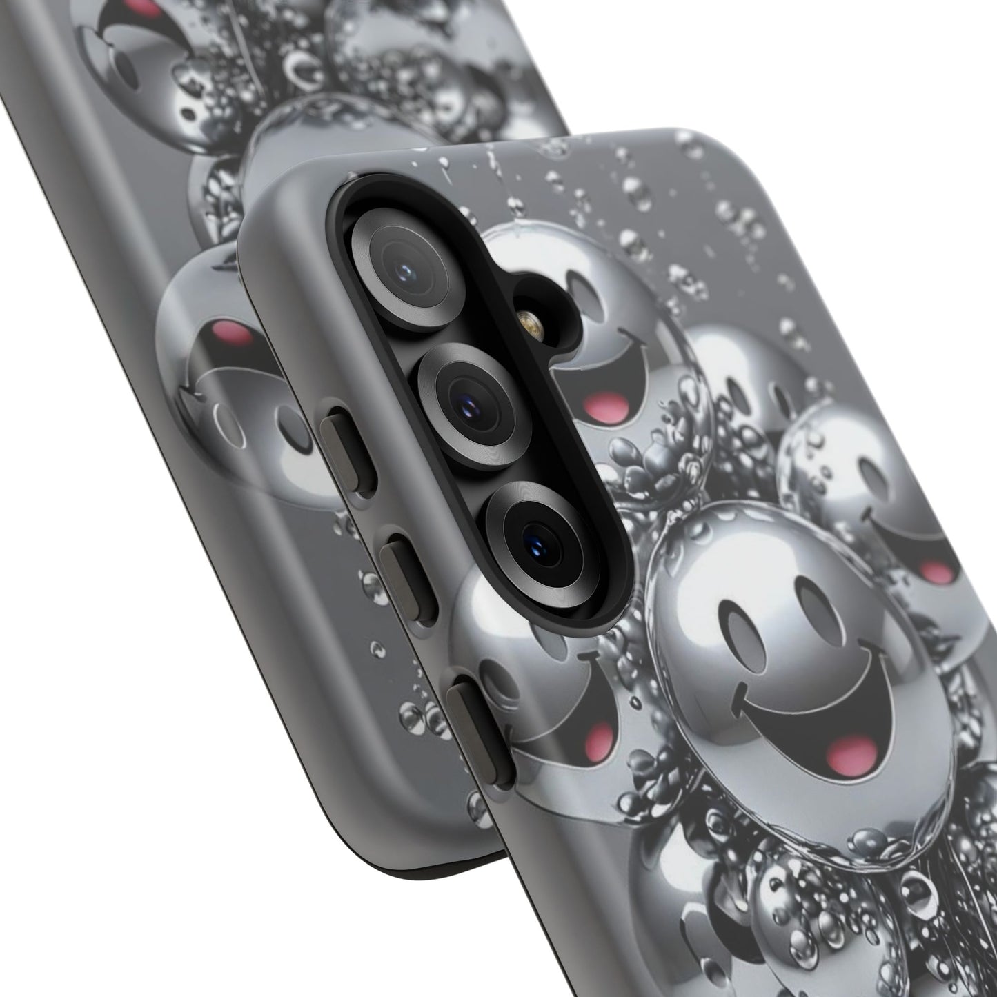 Cheerful Phone Case with Smiley Faces, Tough and Fun Case for You, Gift for Friends, Unique Smartphone Cover, Bubble Design | Samsung Case