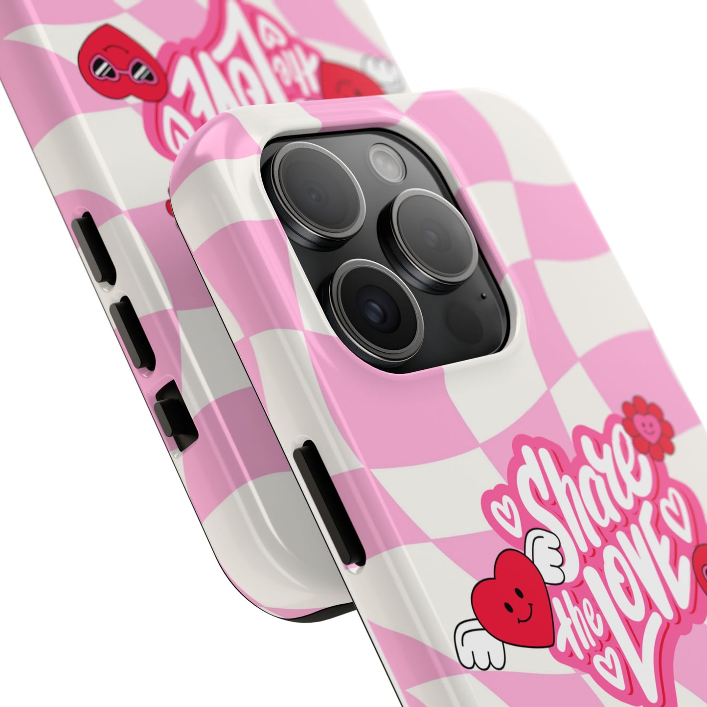 Share the Love Tough Phone Cases - Cute Heart Designs for Valentine's Day, Cute Phone Accessories, Gifts for Teens, Stylish Phone Covers