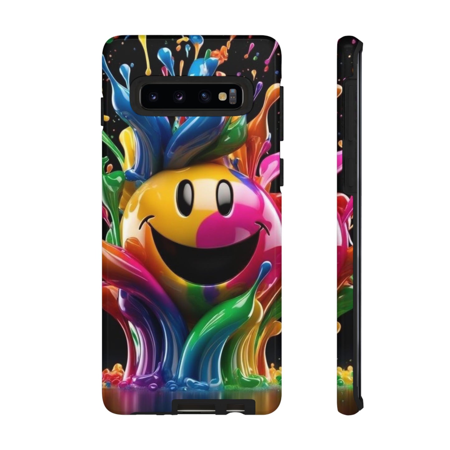 Colorful Smiley Phone Case - Fun and Funky, Vibrant Design, Gift for Friends, Cute Accessories, Unique Phone Cover | Samsung Case