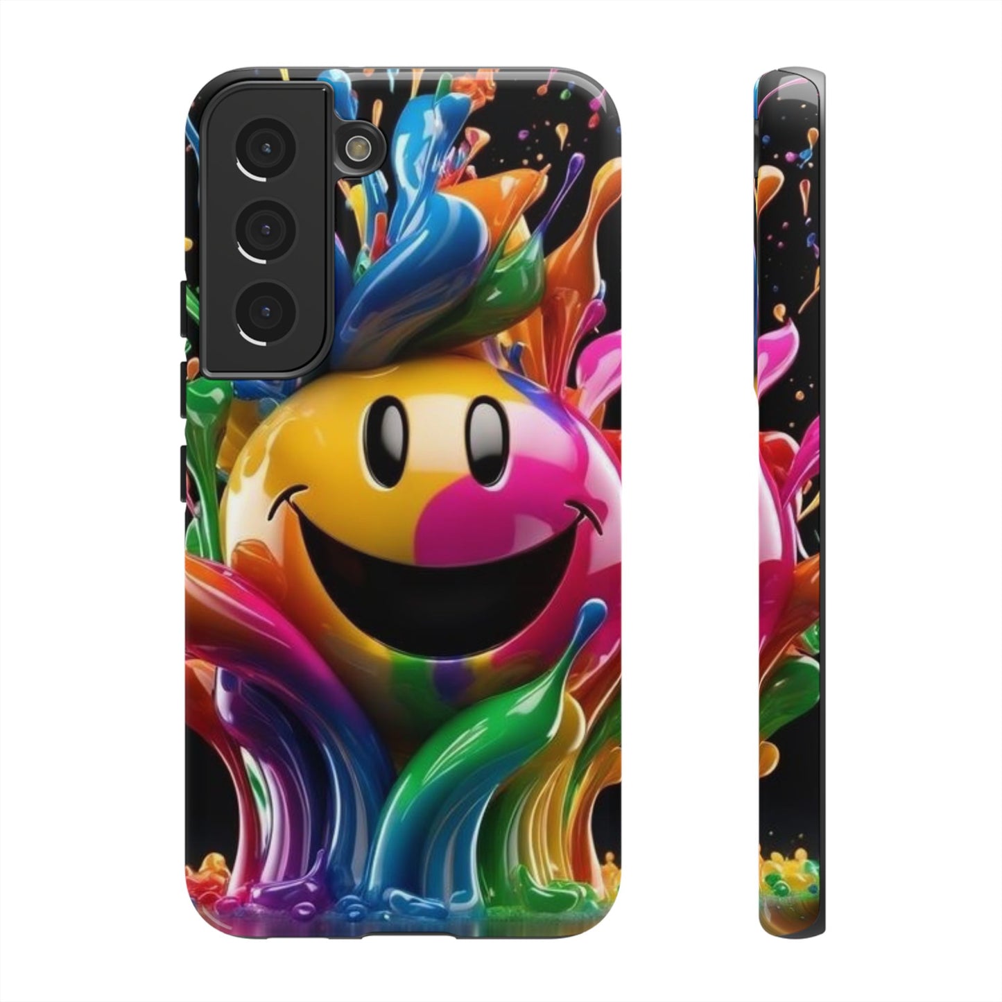 Colorful Smiley Phone Case - Fun and Funky, Vibrant Design, Gift for Friends, Cute Accessories, Unique Phone Cover | Samsung Case