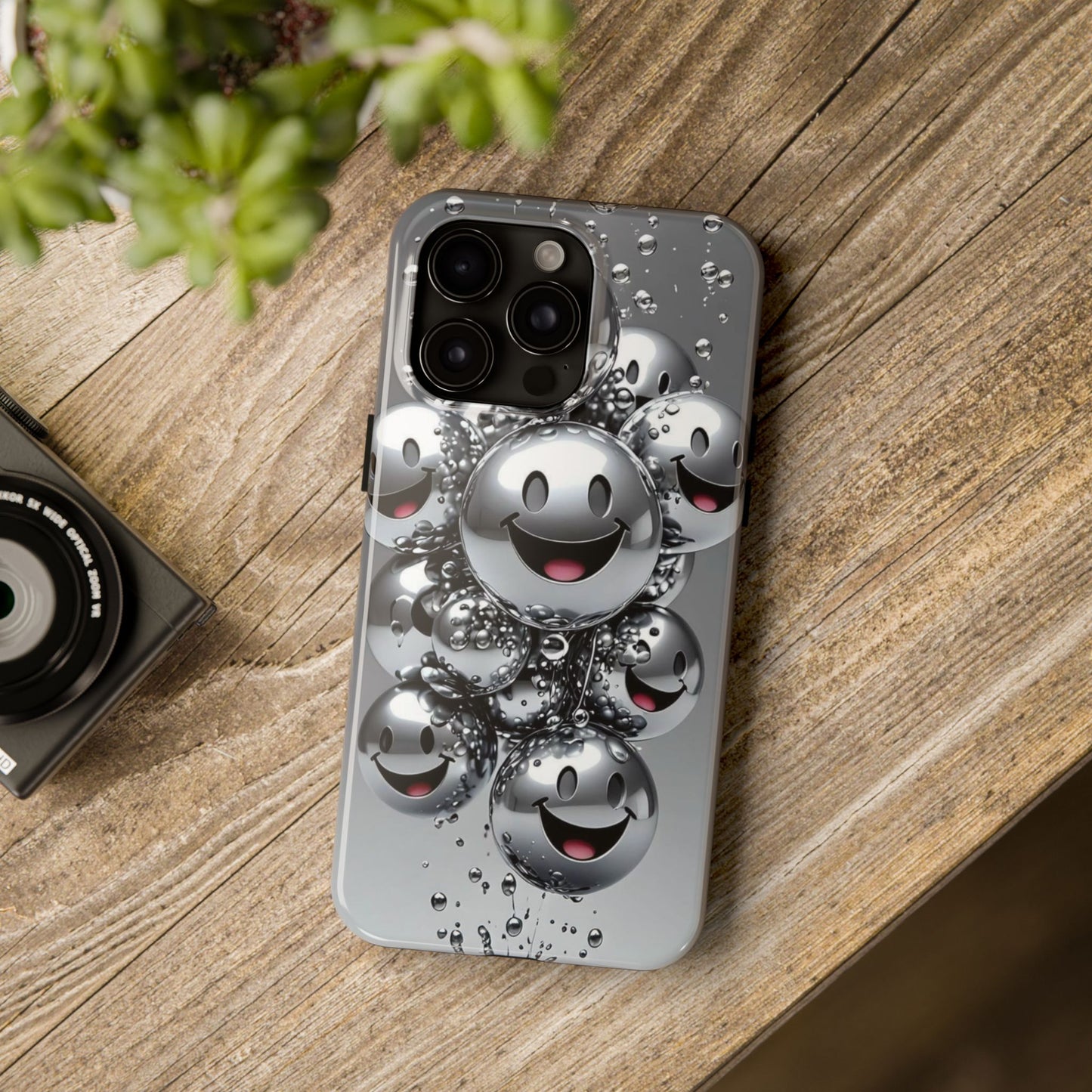Smiley Bubble Tough Phone Cases - Durable Smartphone Protection, Fun Happy Face Design, Perfect for Gift | Iphone Case