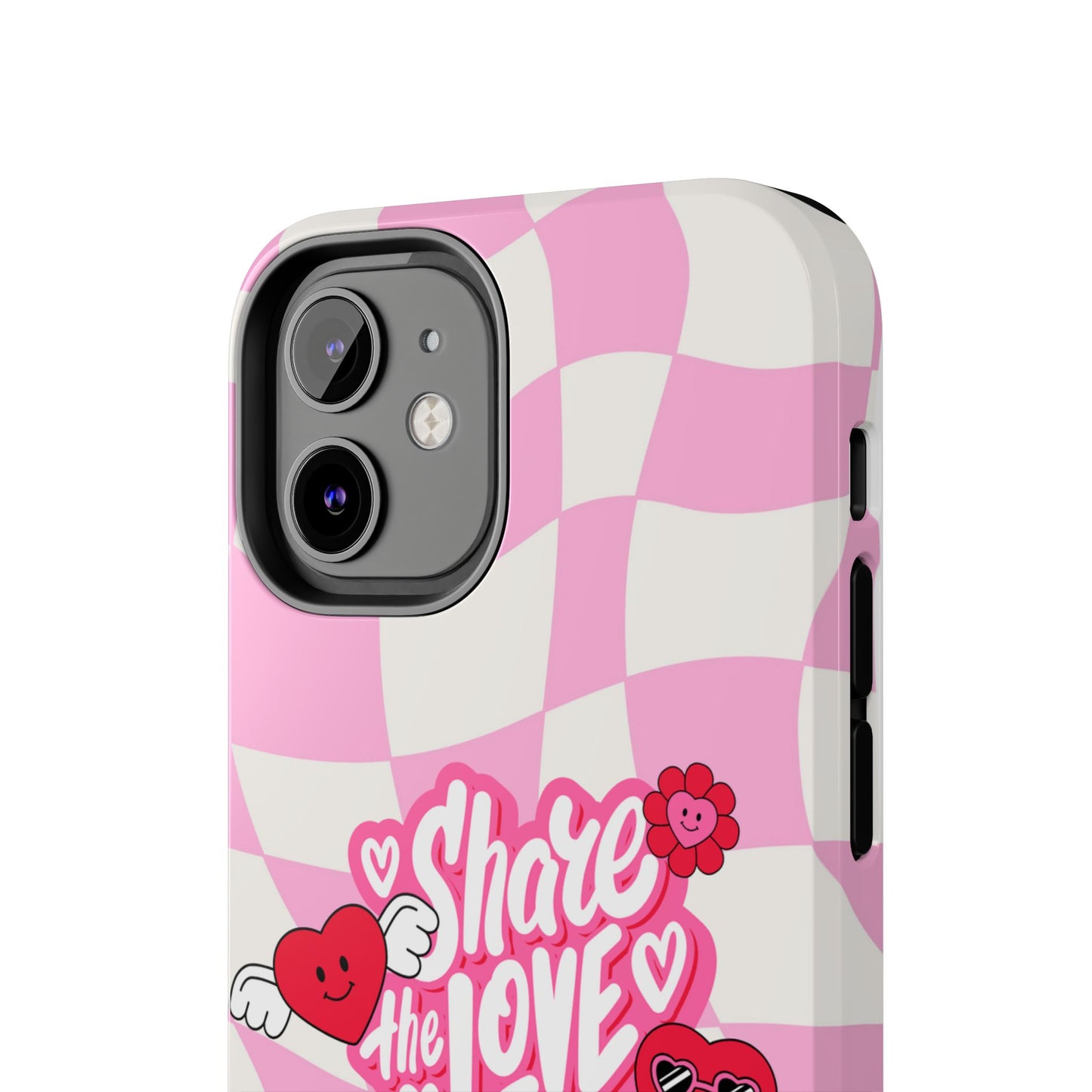 Share the Love Tough Phone Cases - Cute Heart Designs for Valentine's Day, Cute Phone Accessories, Gifts for Teens, Stylish Phone Covers