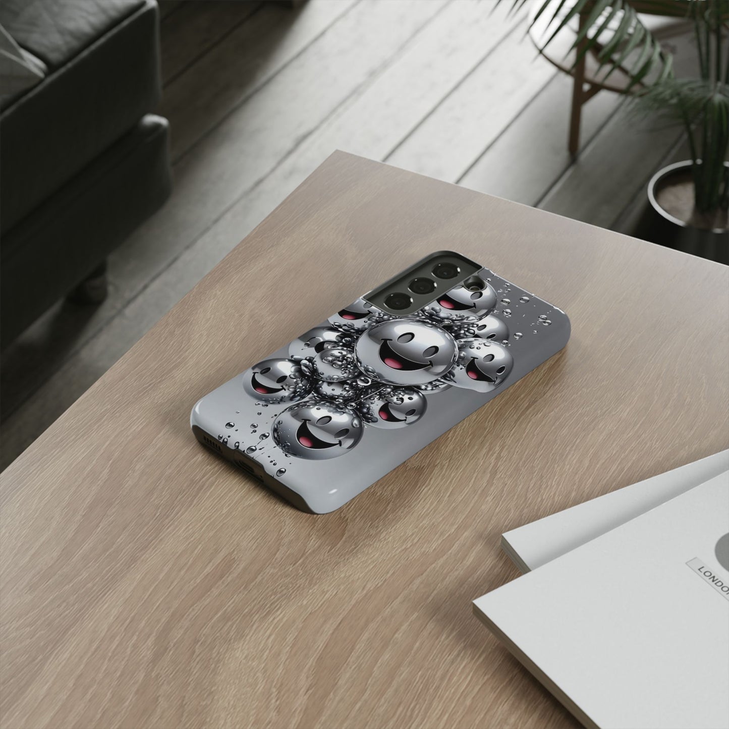 Cheerful Phone Case with Smiley Faces, Tough and Fun Case for You, Gift for Friends, Unique Smartphone Cover, Bubble Design | Samsung Case