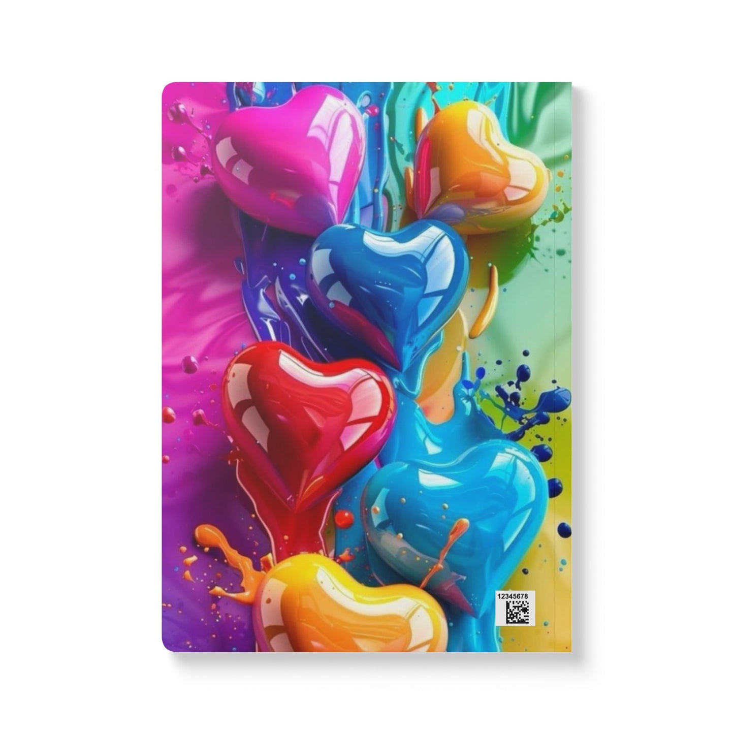 Vibrant Heart-Themed Softcover Journal, Colorful Notebook, Art Journal, Gift for Creatives, Love & Friendship Notes, Creative Writing Diary