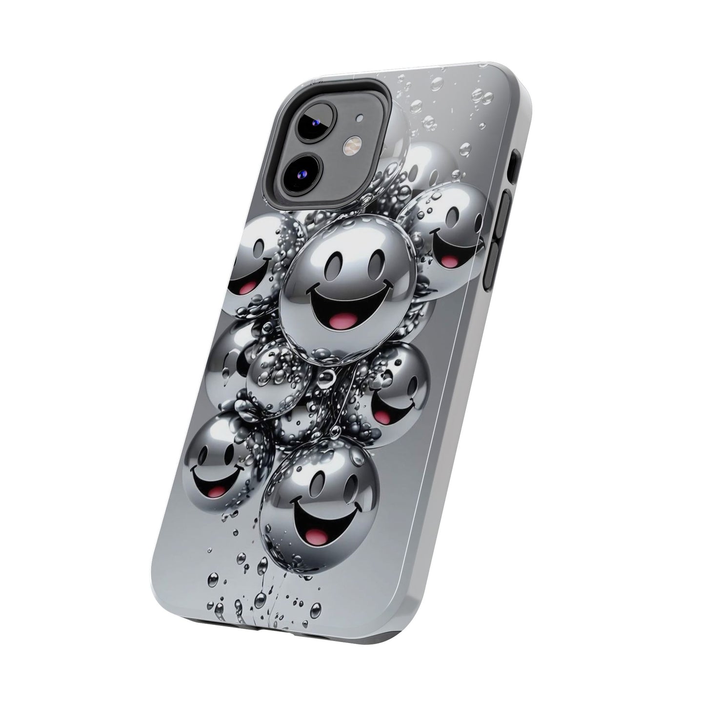 Smiley Bubble Tough Phone Cases - Durable Smartphone Protection, Fun Happy Face Design, Perfect for Gift | Iphone Case
